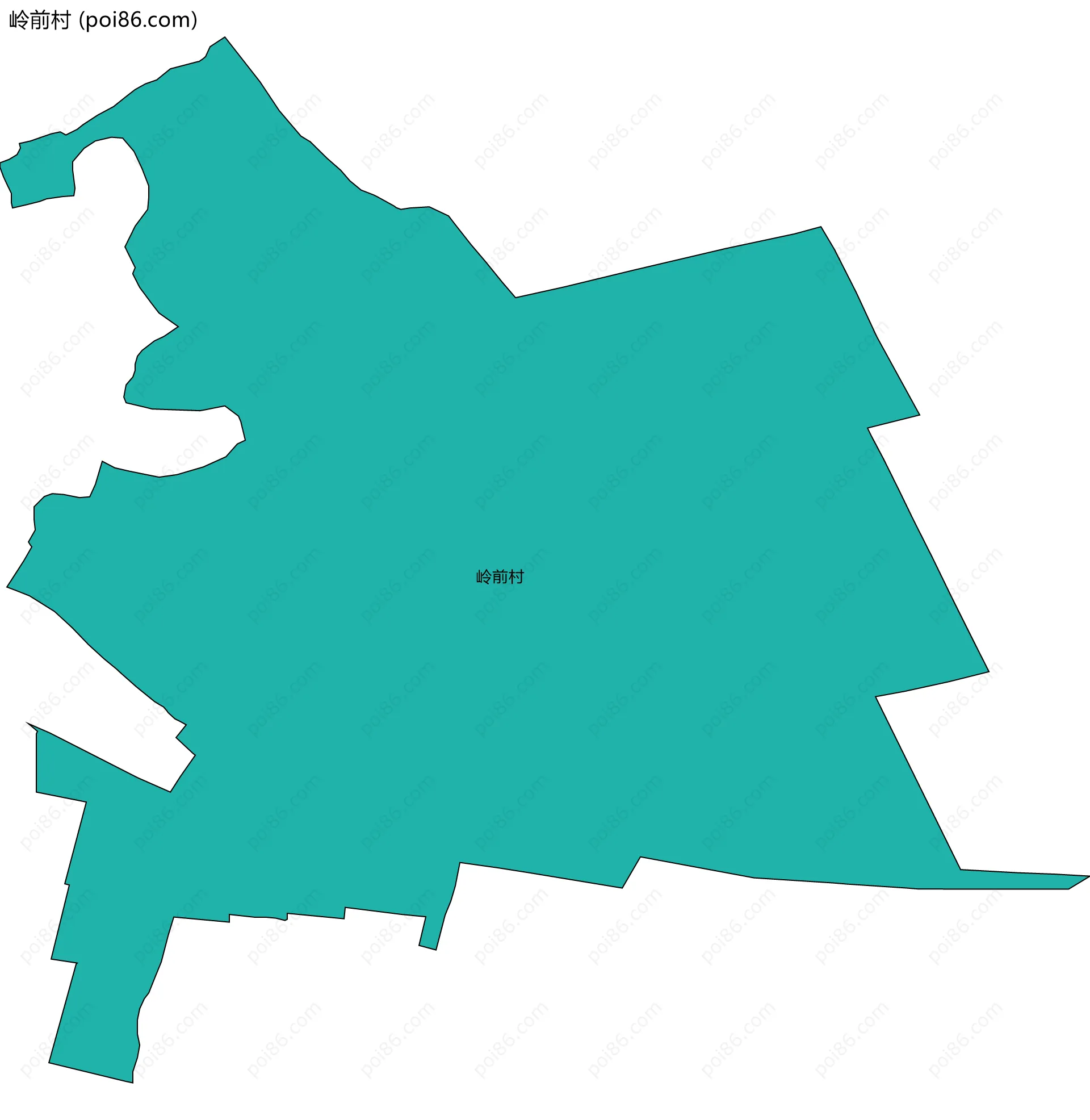 岭前村边界地图