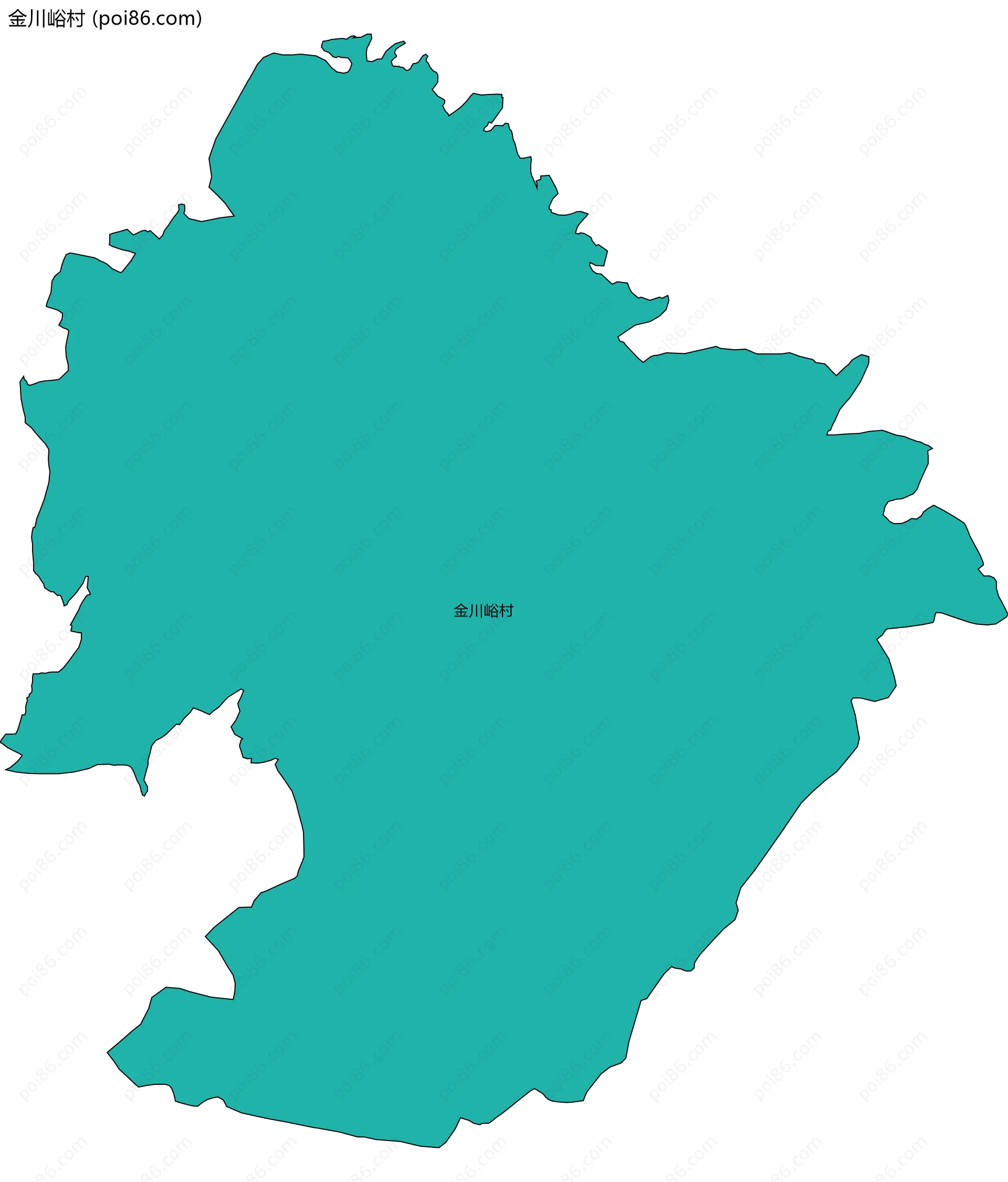 金川峪村边界地图