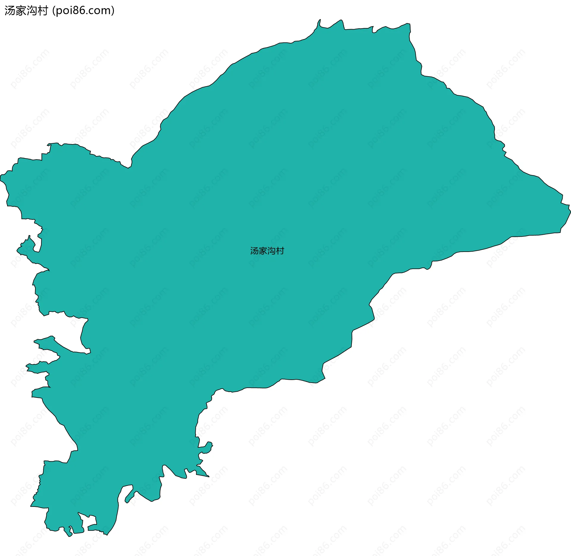 汤家沟村边界地图