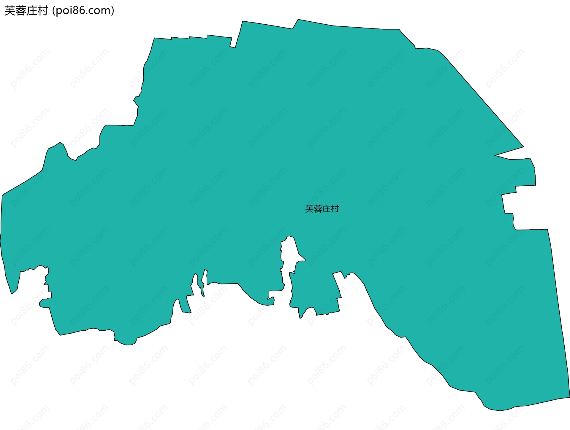 芙蓉庄村边界地图