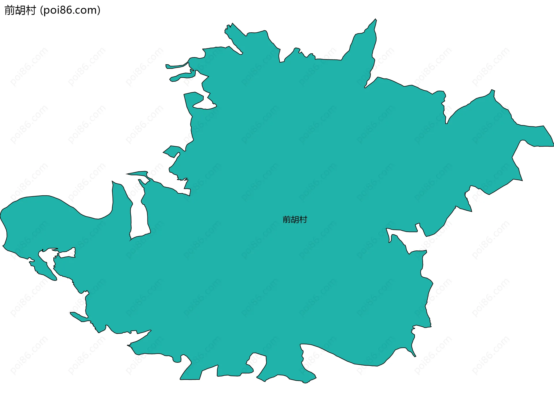 前胡村边界地图