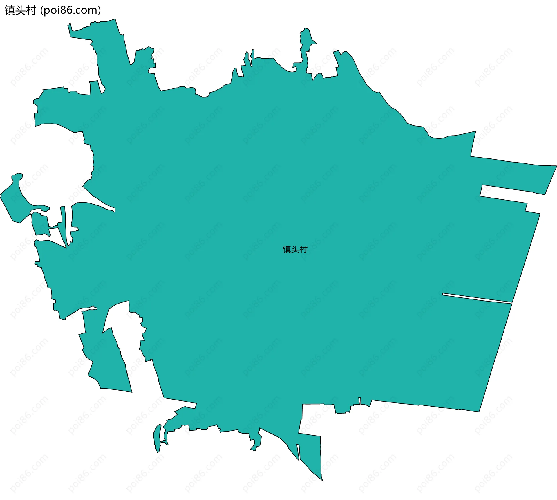 镇头村边界地图