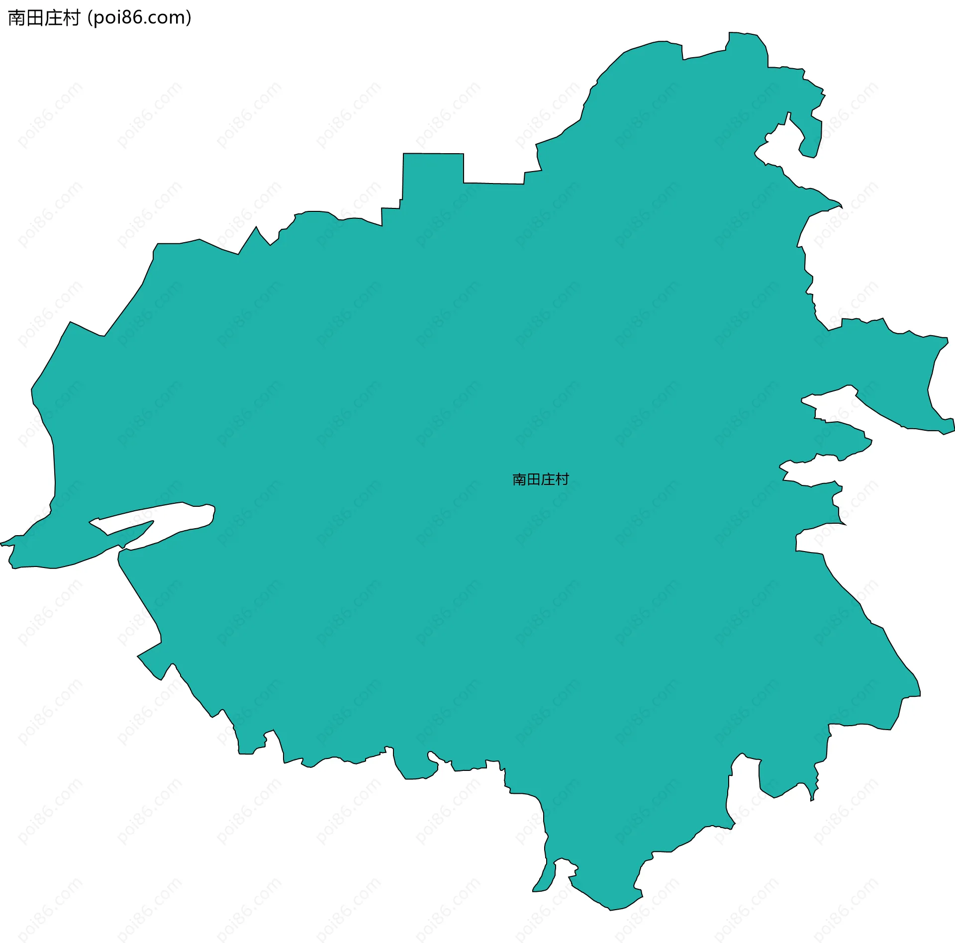 南田庄村边界地图