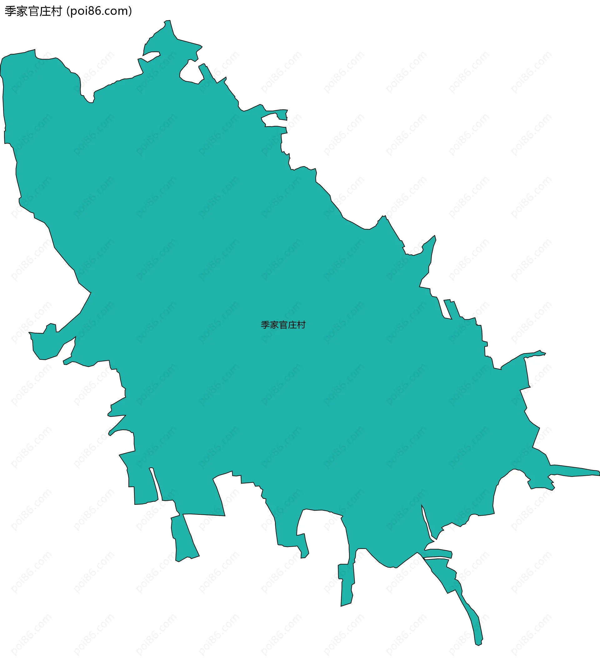 季家官庄村边界地图