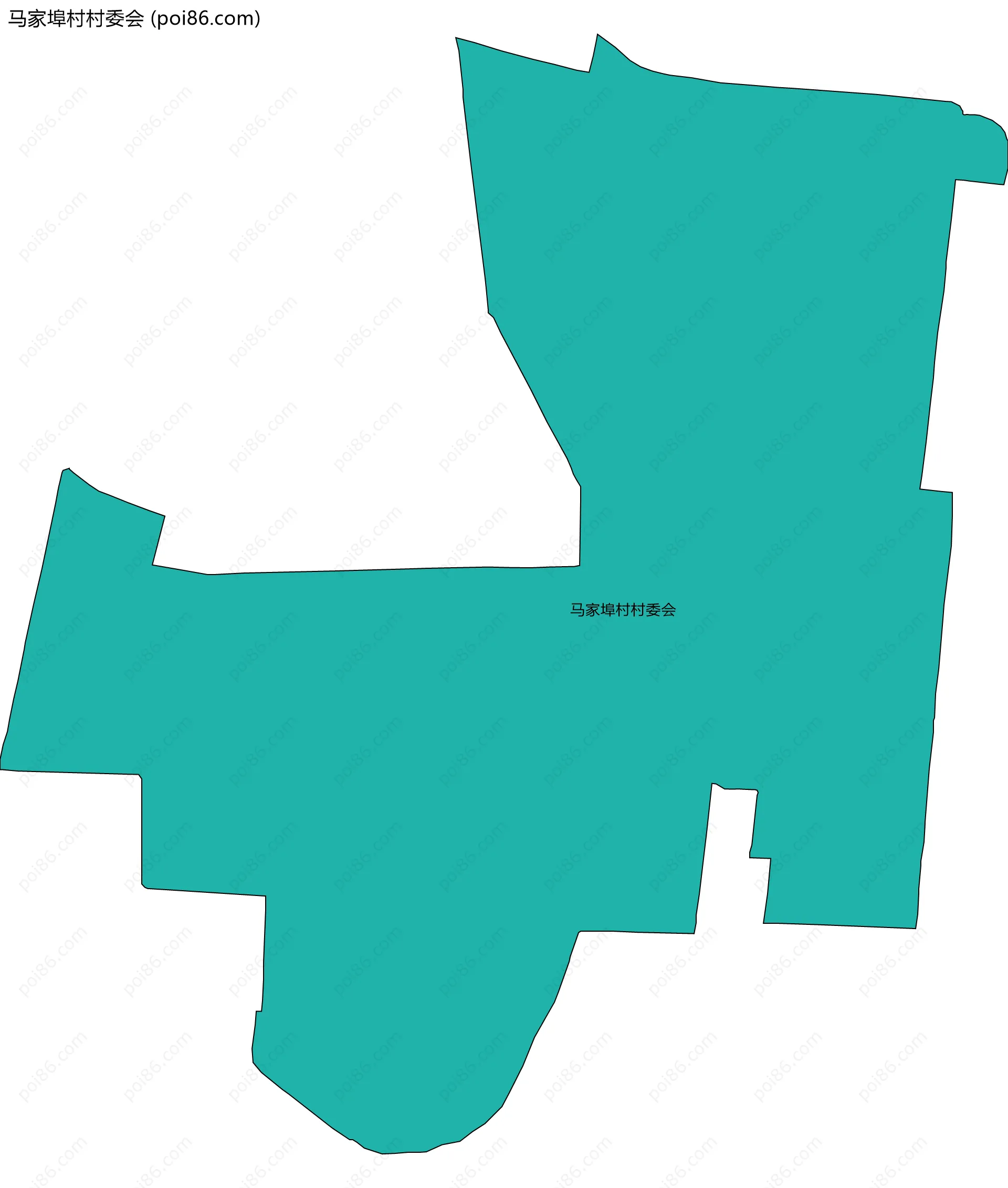 马家埠村村委会边界地图