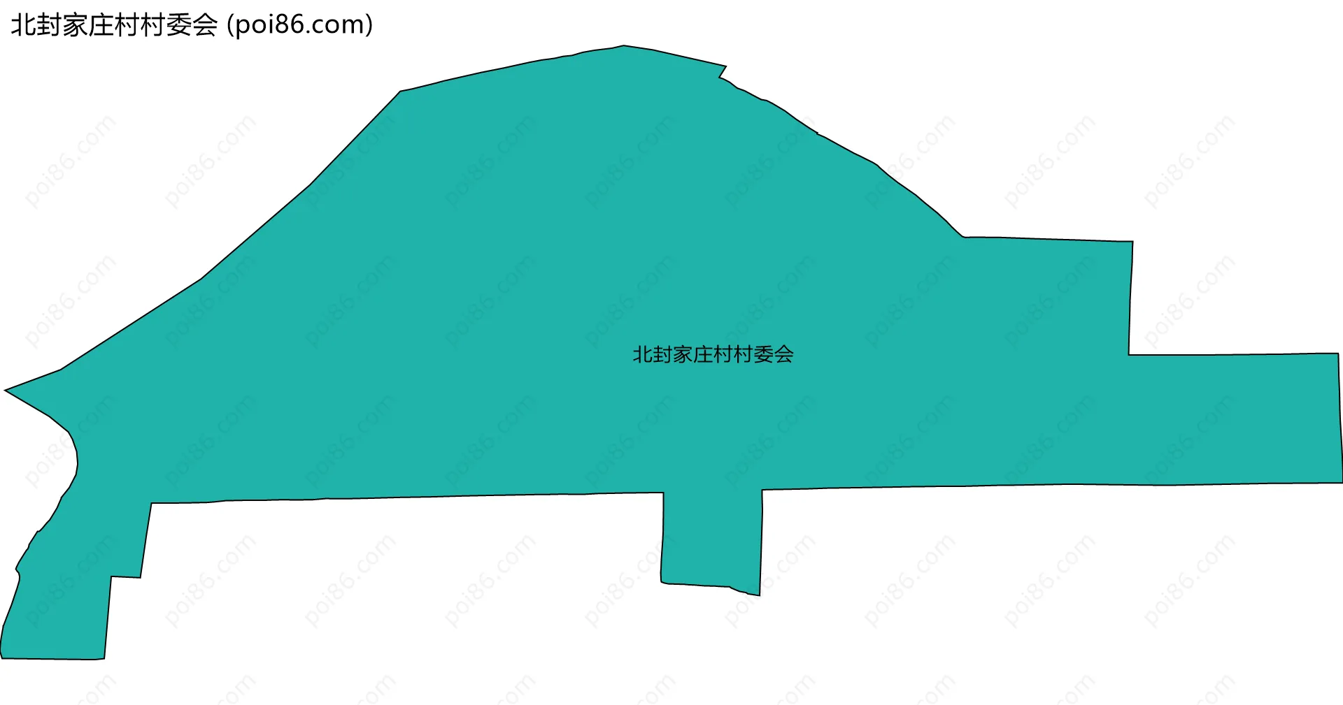 北封家庄村村委会边界地图