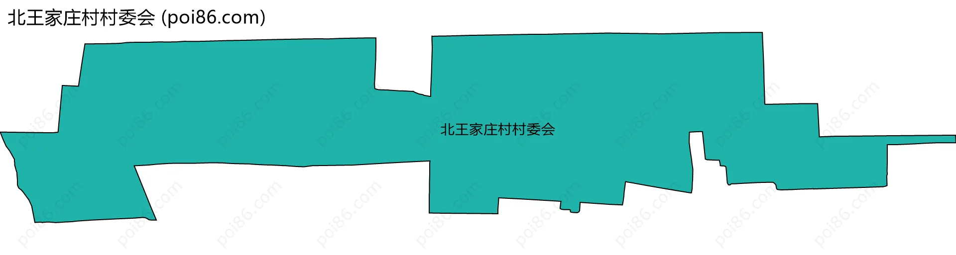 北王家庄村村委会边界地图