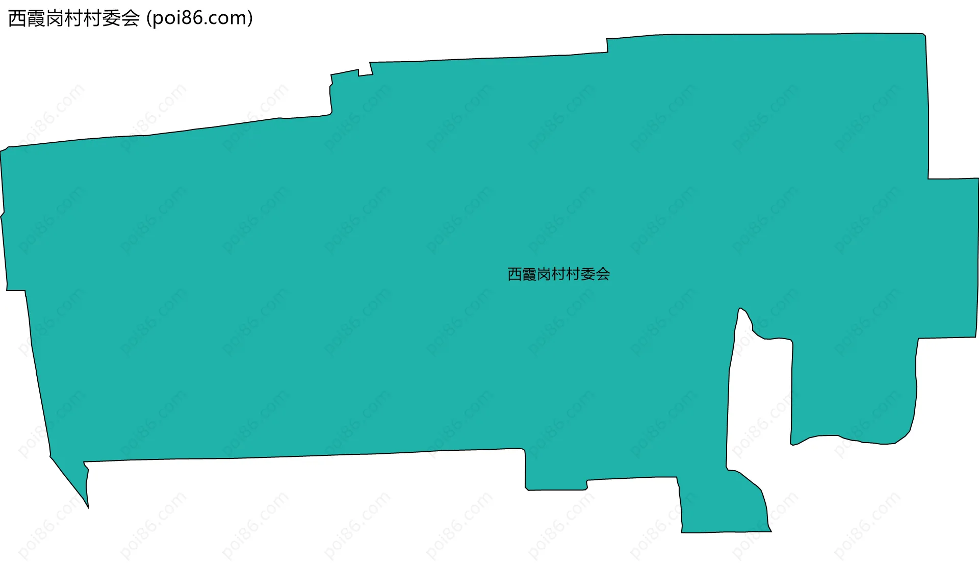 西霞岗村村委会边界地图