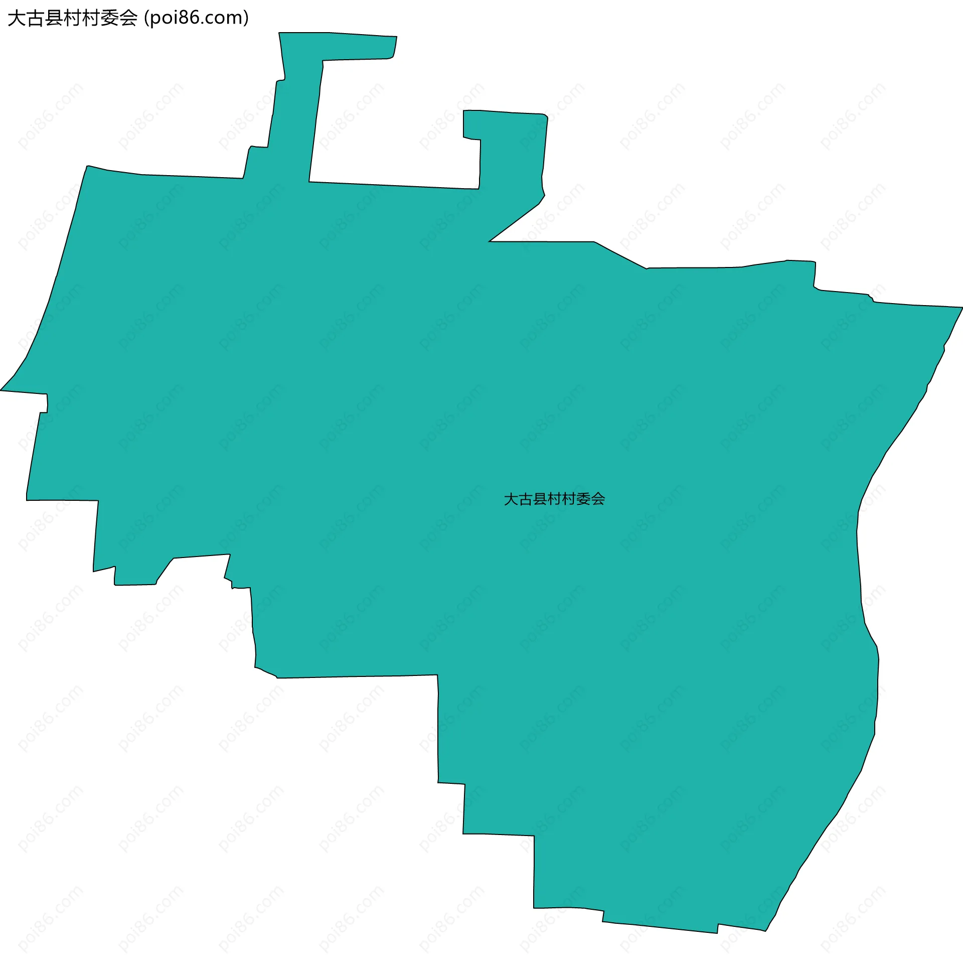 大古县村村委会边界地图