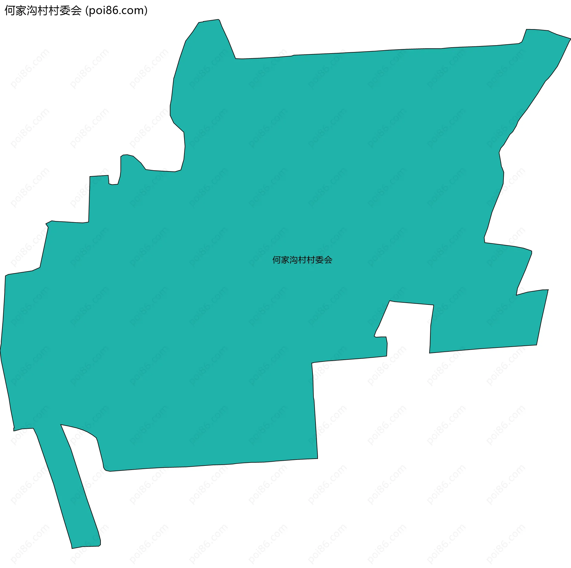 何家沟村村委会边界地图