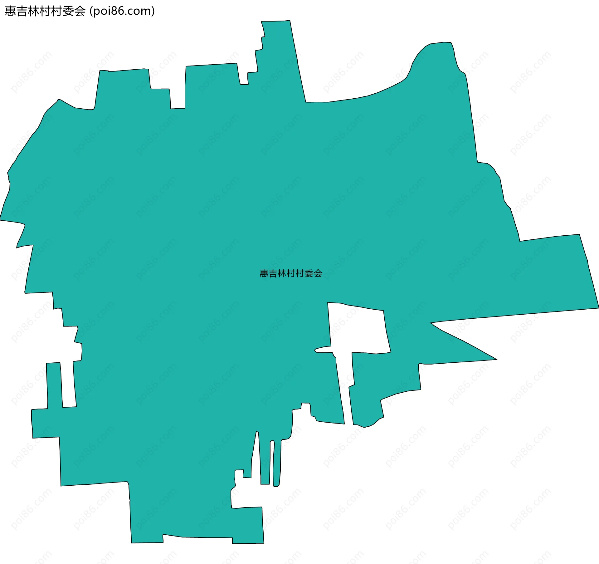 惠吉林村村委会边界地图