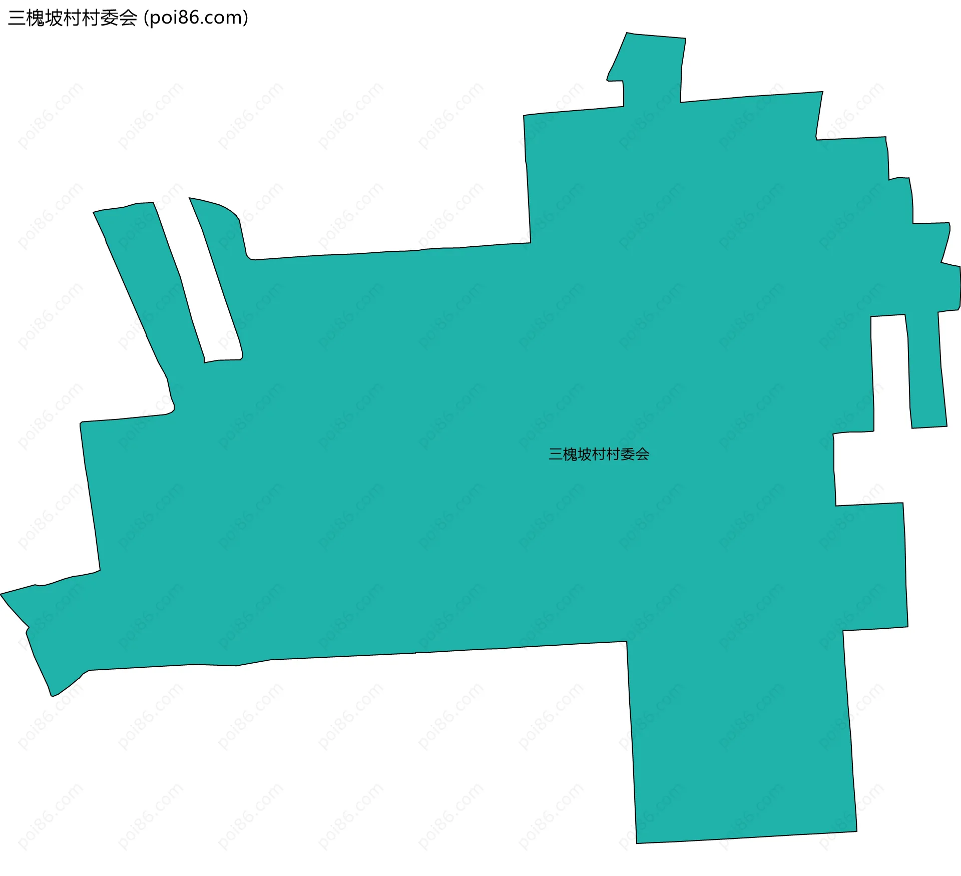 三槐坡村村委会边界地图