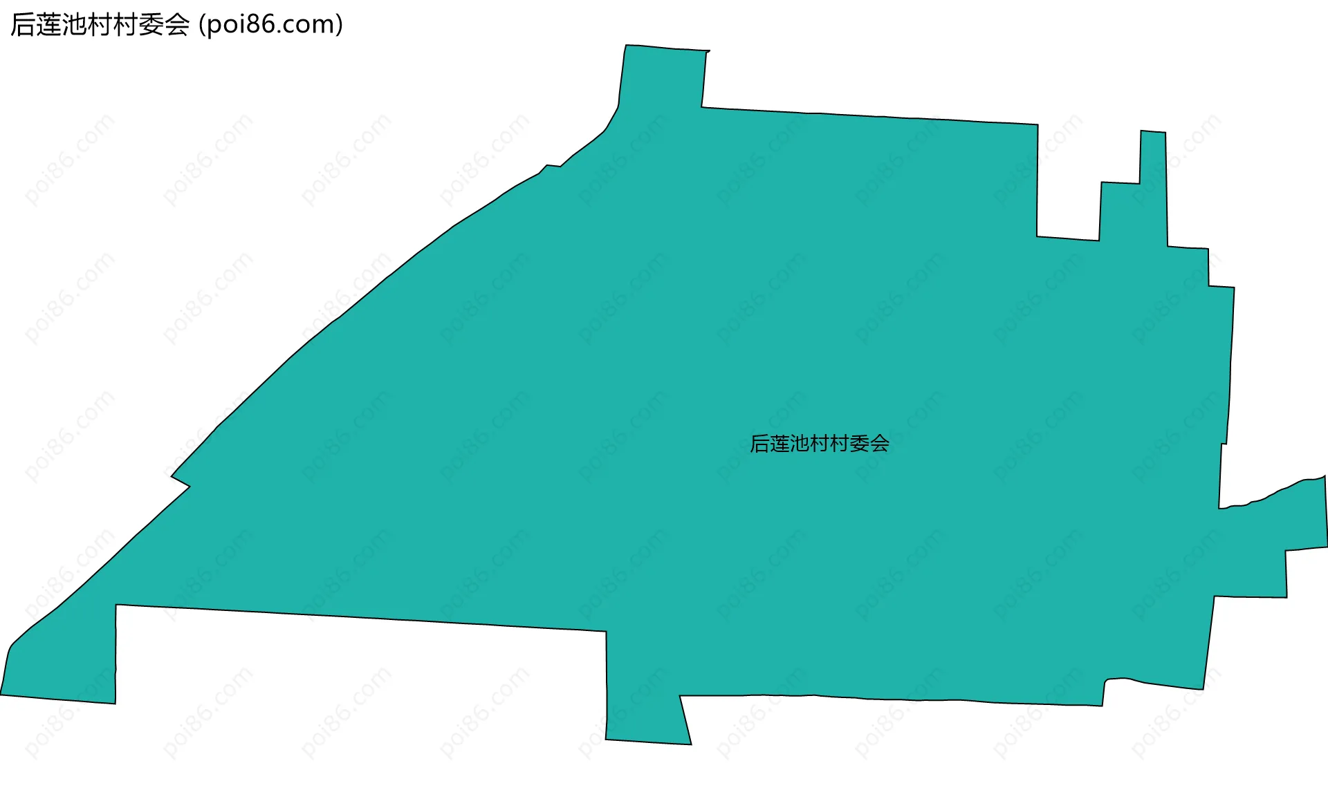 后莲池村村委会边界地图
