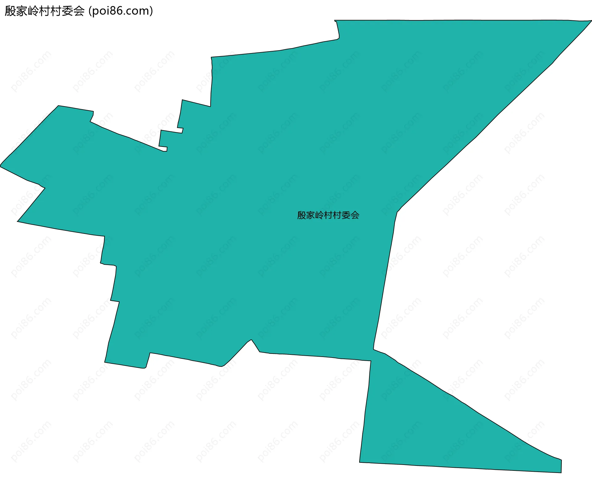 殷家岭村村委会边界地图