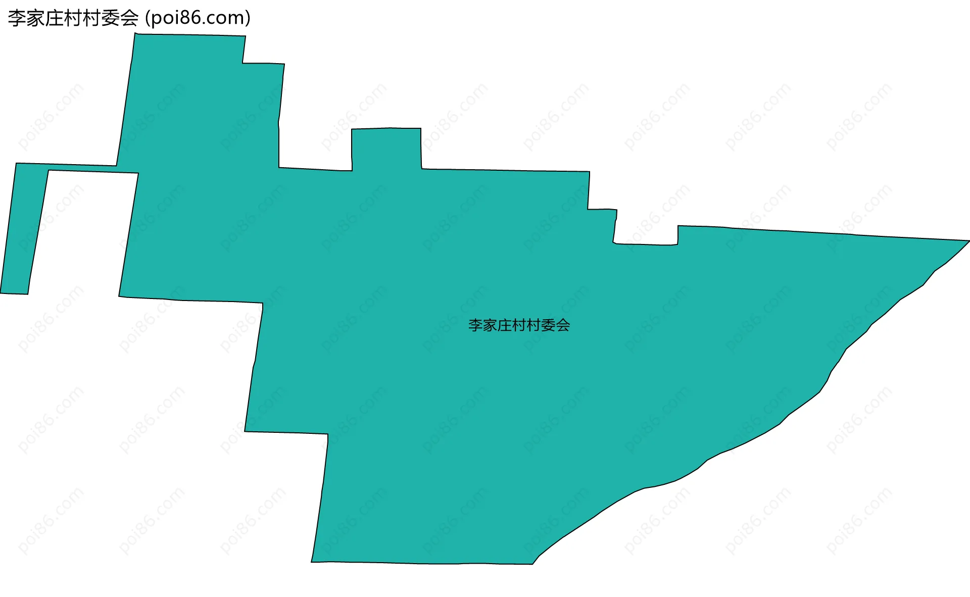 李家庄村村委会边界地图