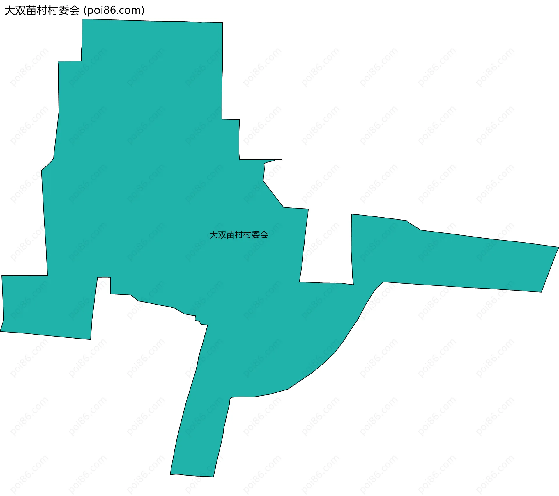 大双苗村村委会边界地图