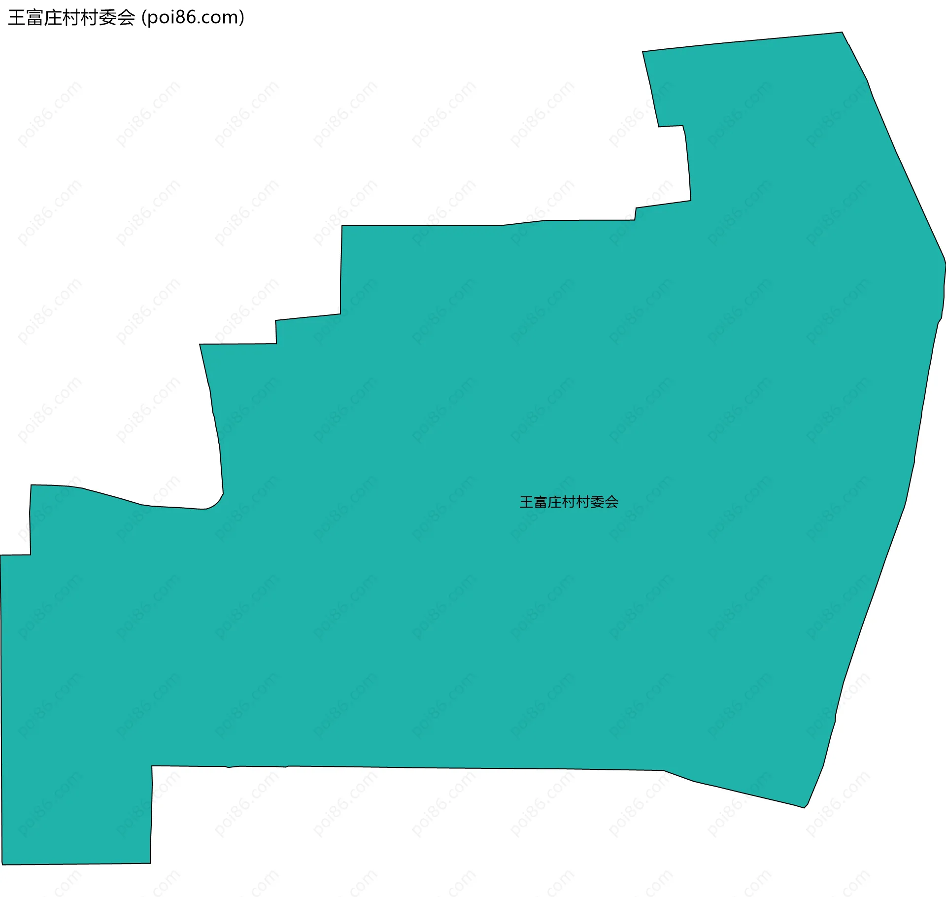 王富庄村村委会边界地图