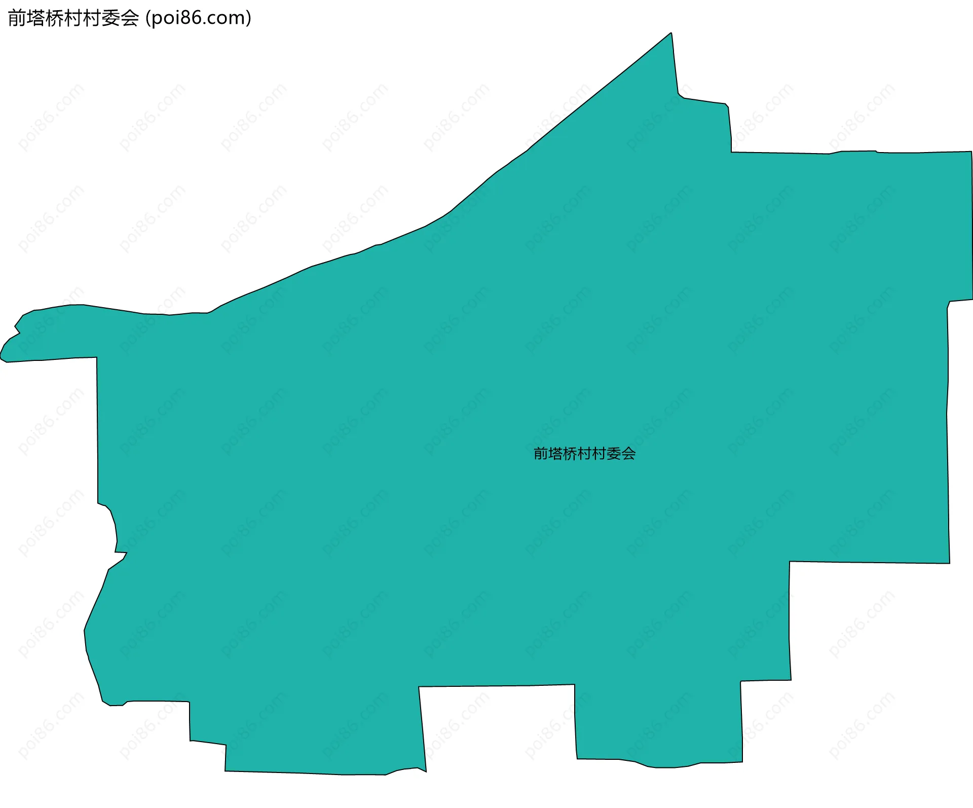 前塔桥村村委会边界地图