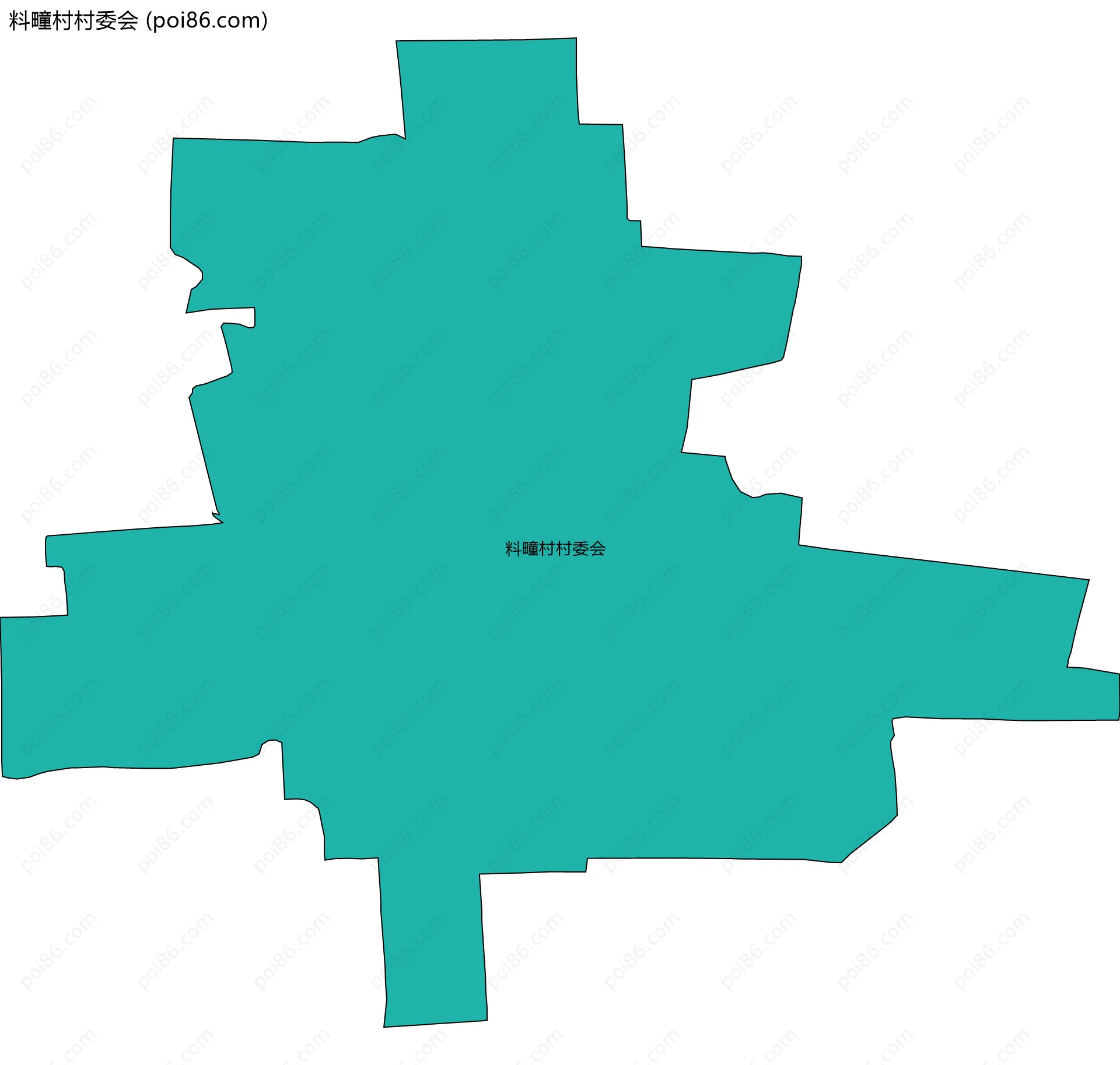 料疃村村委会边界地图