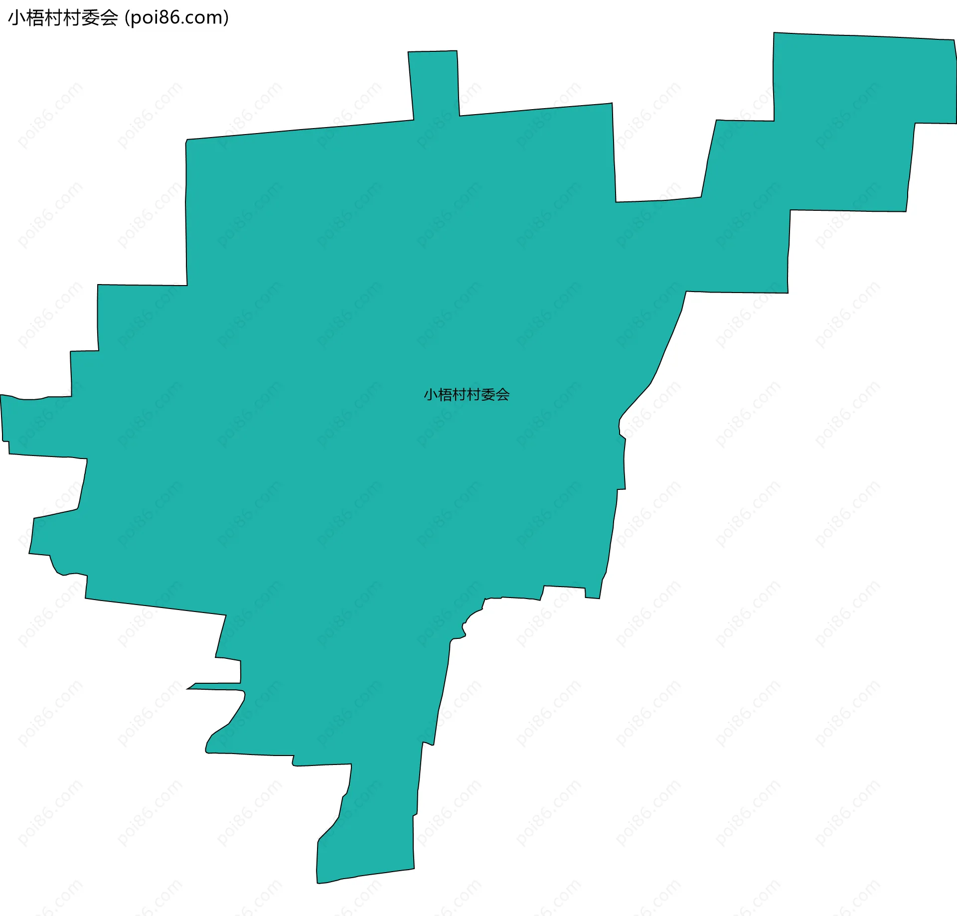 小梧村村委会边界地图