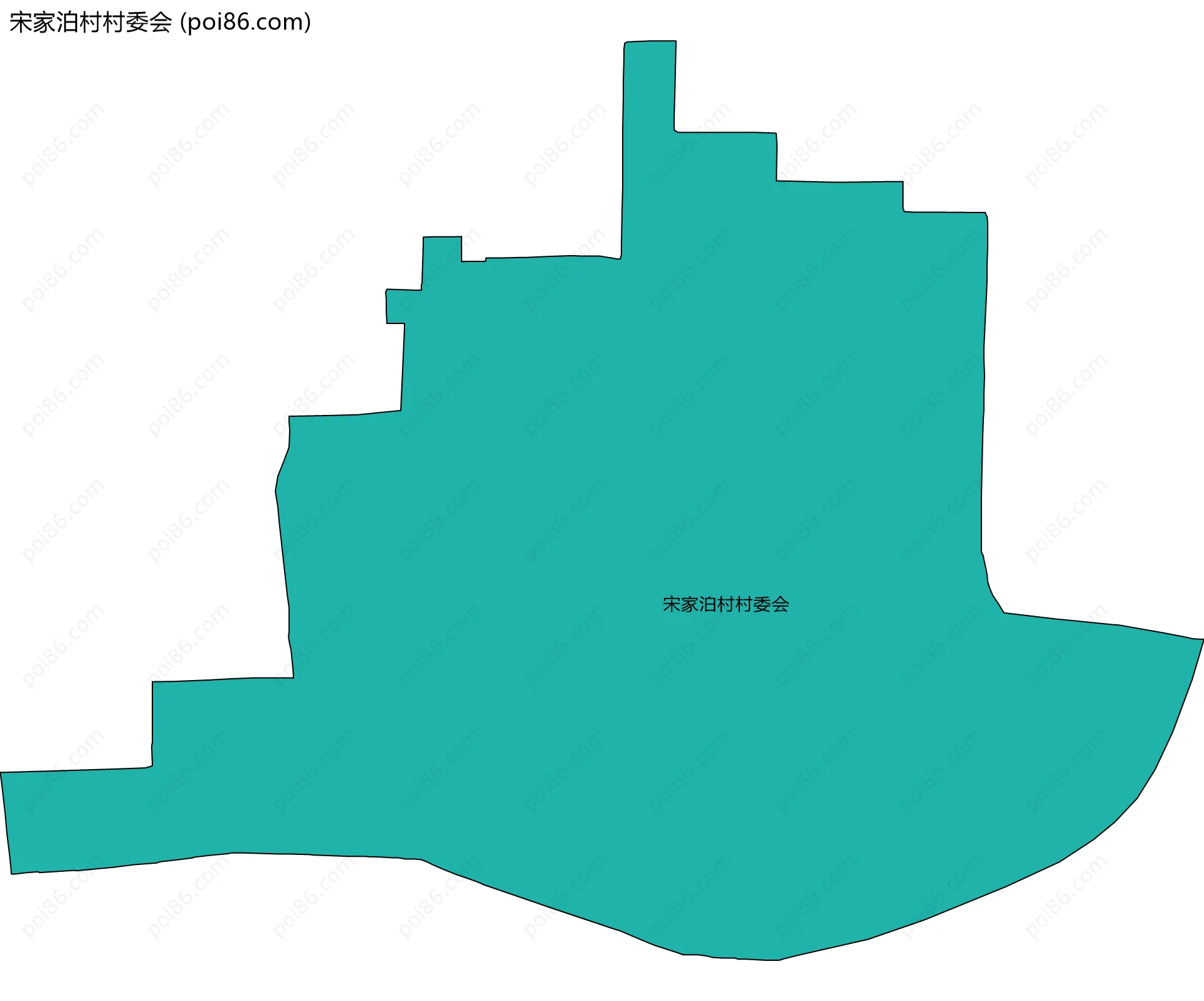 宋家泊村村委会边界地图