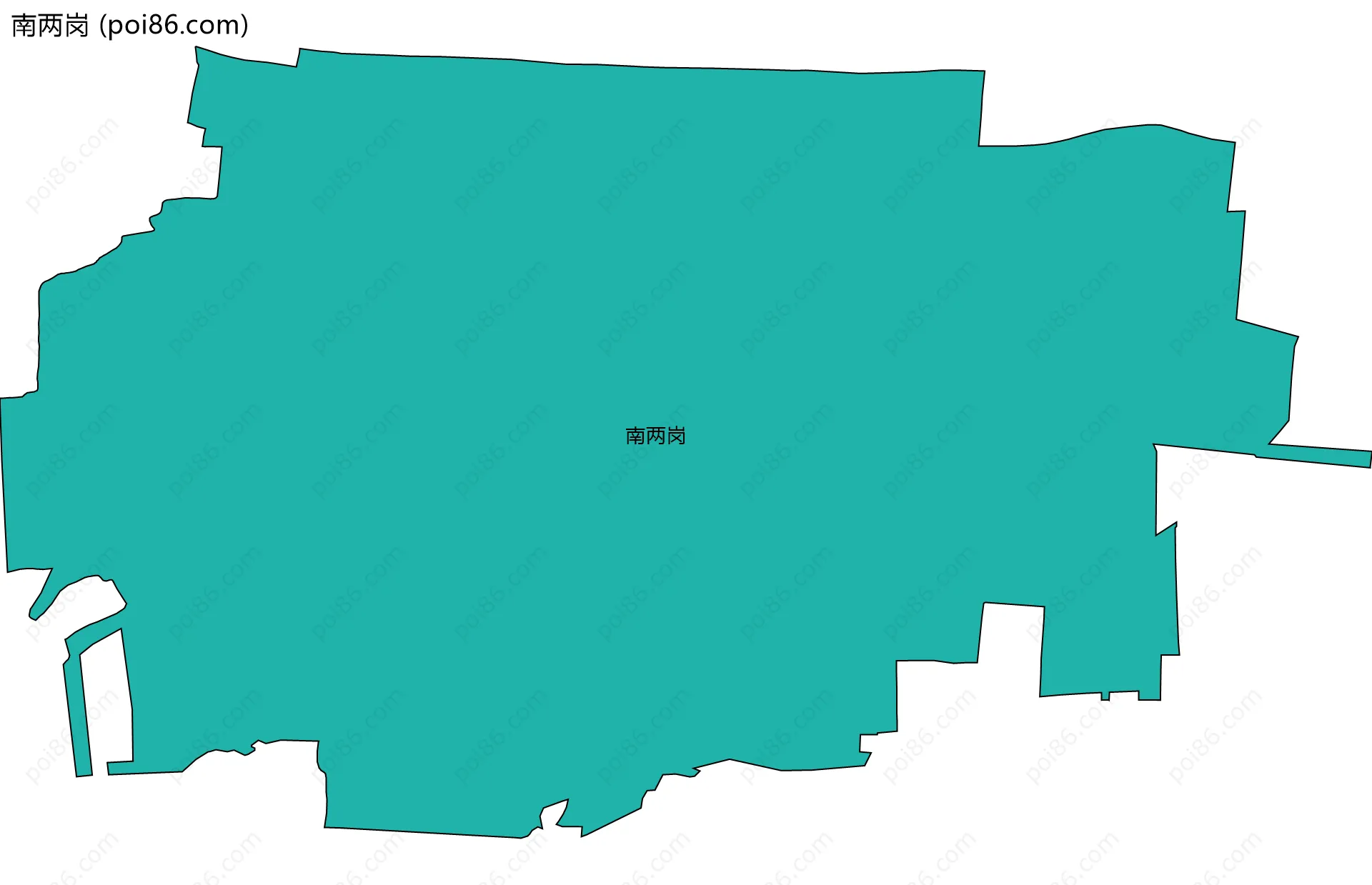 南两岗边界地图