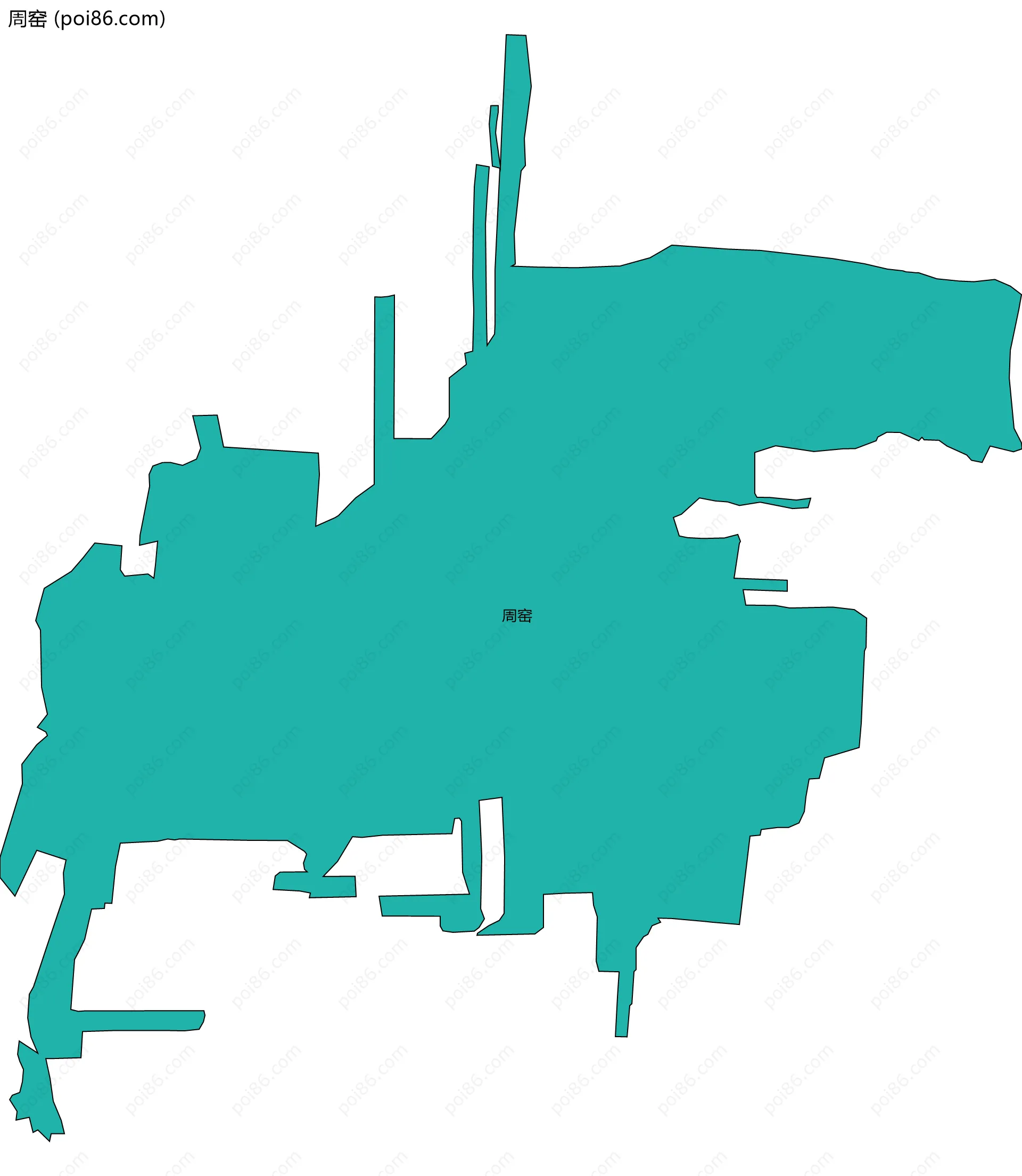 周窑边界地图