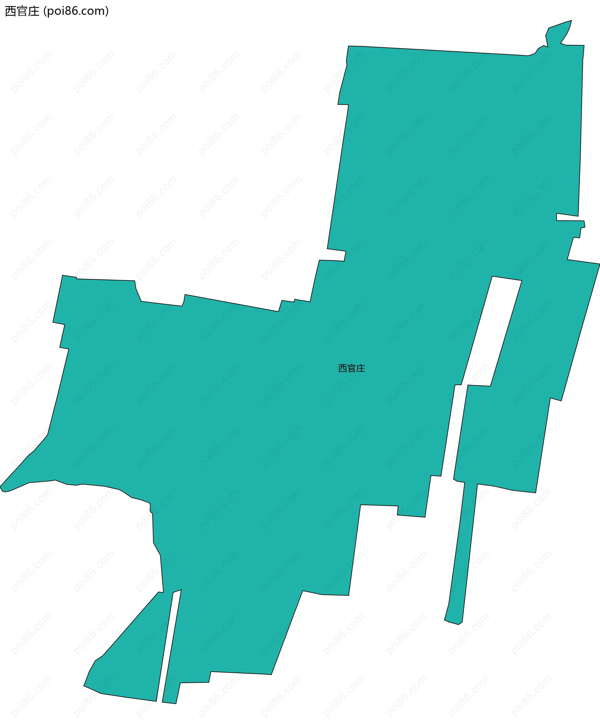西官庄边界地图