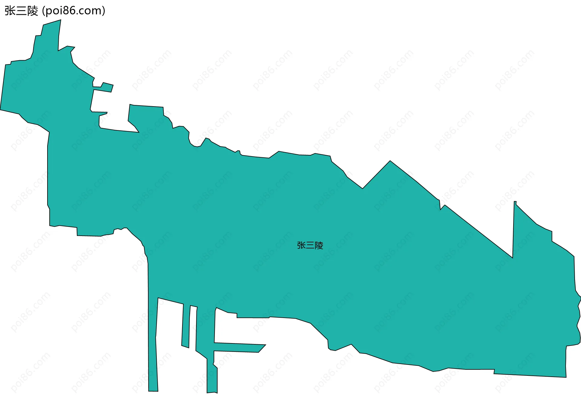 张三陵边界地图