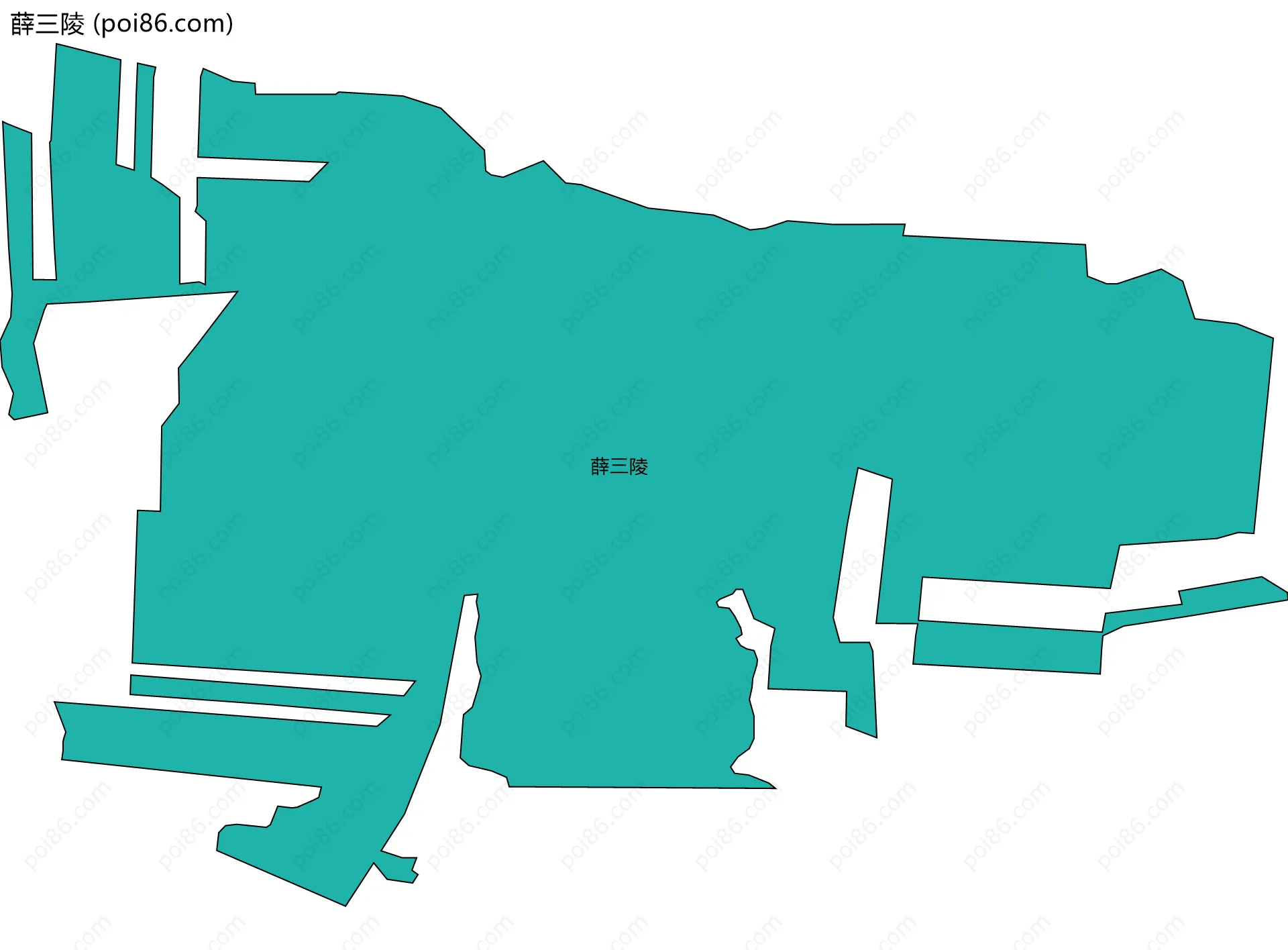 薛三陵边界地图