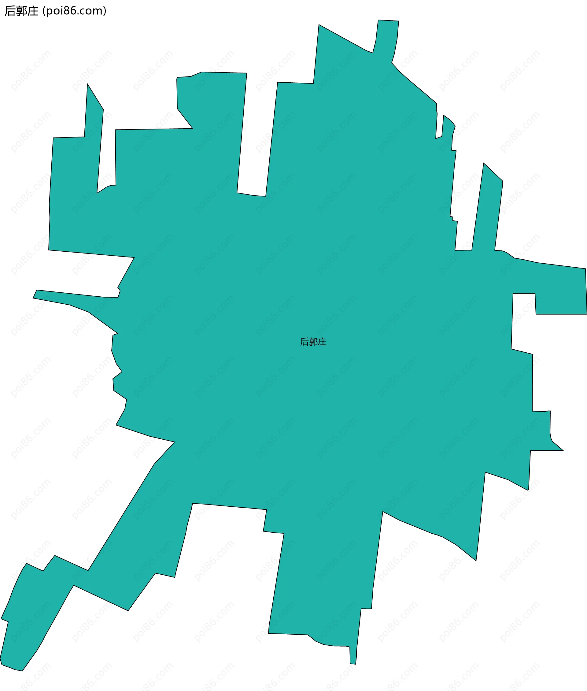 后郭庄边界地图