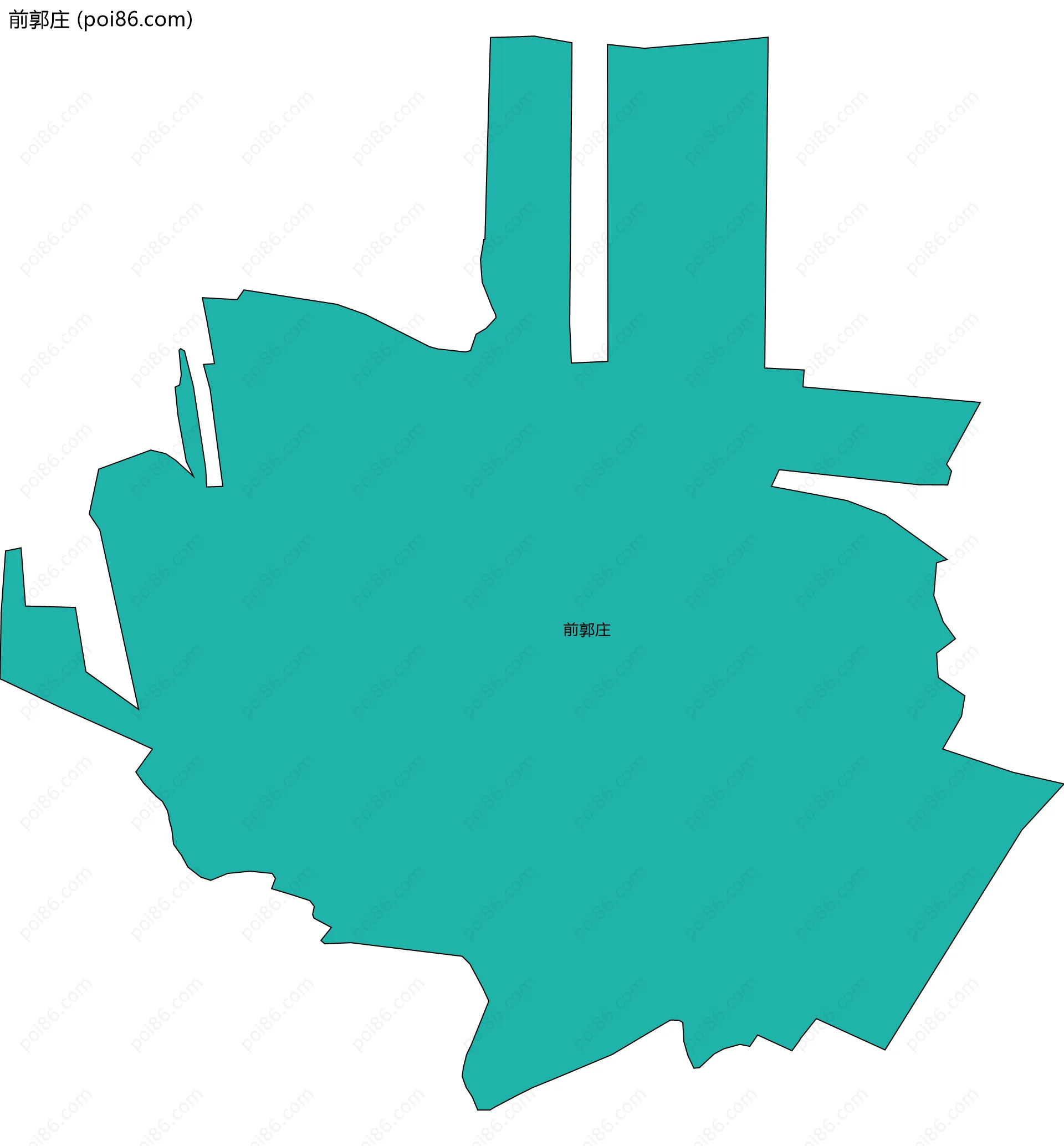 前郭庄边界地图