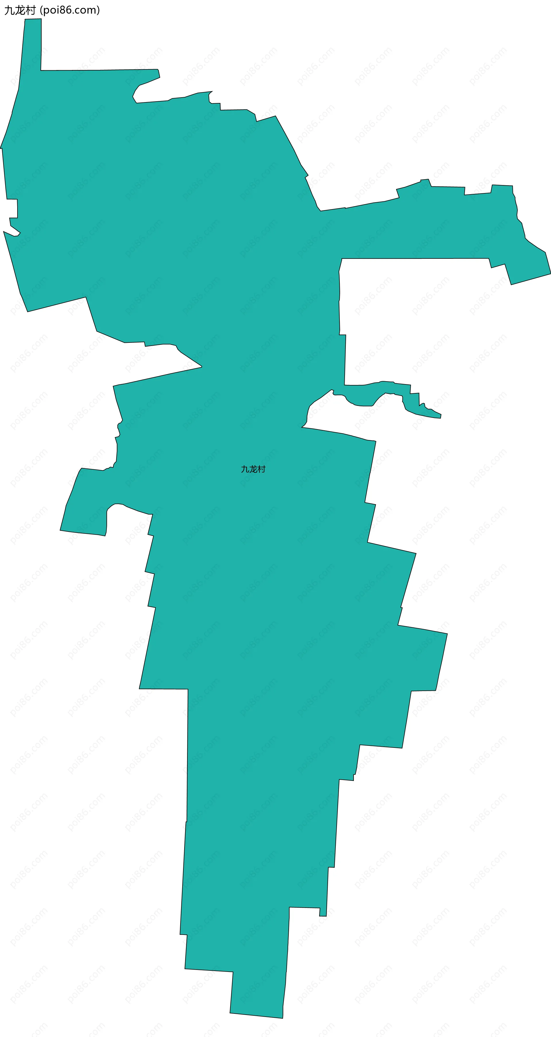 九龙村边界地图