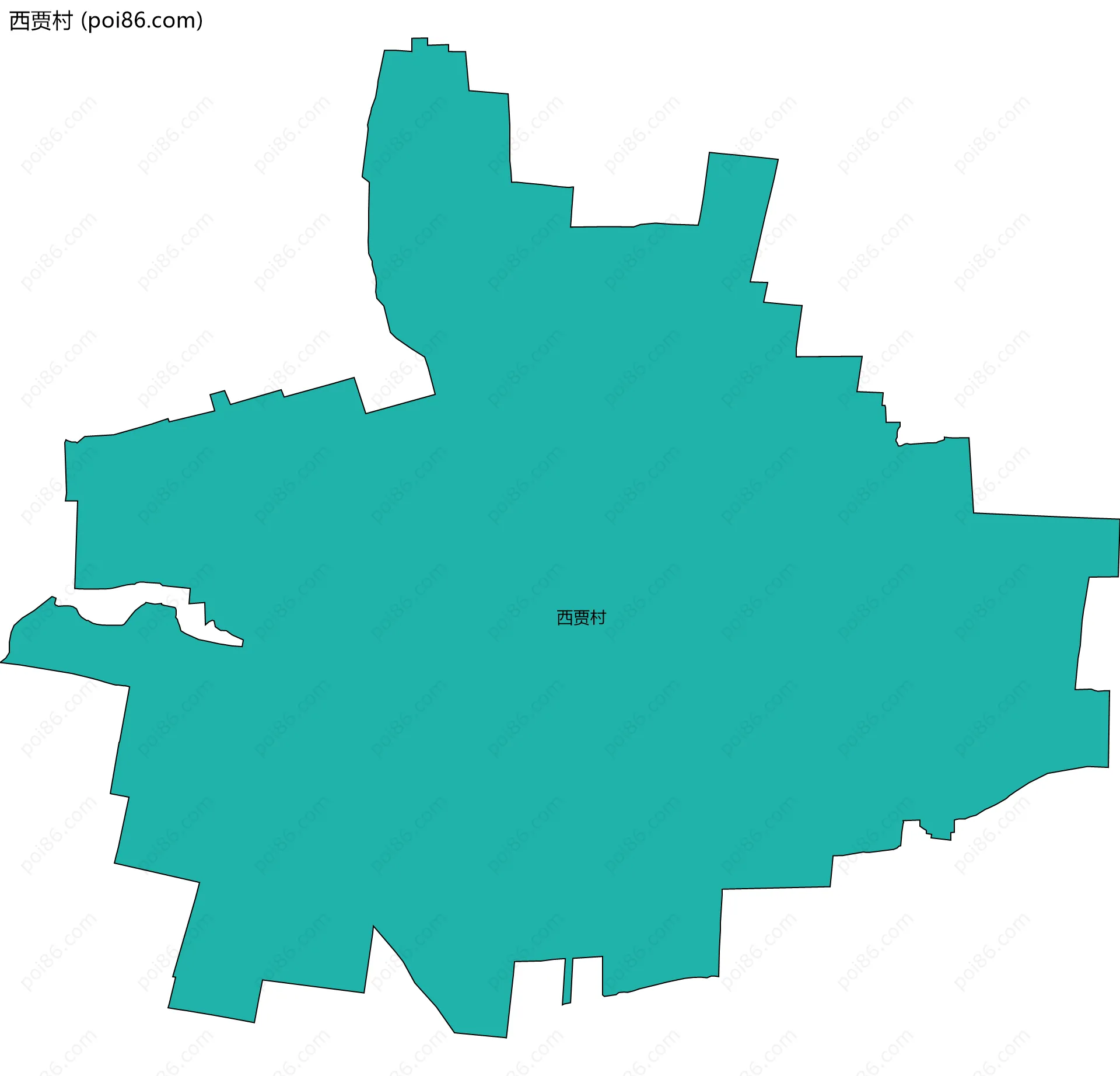 西贾村边界地图