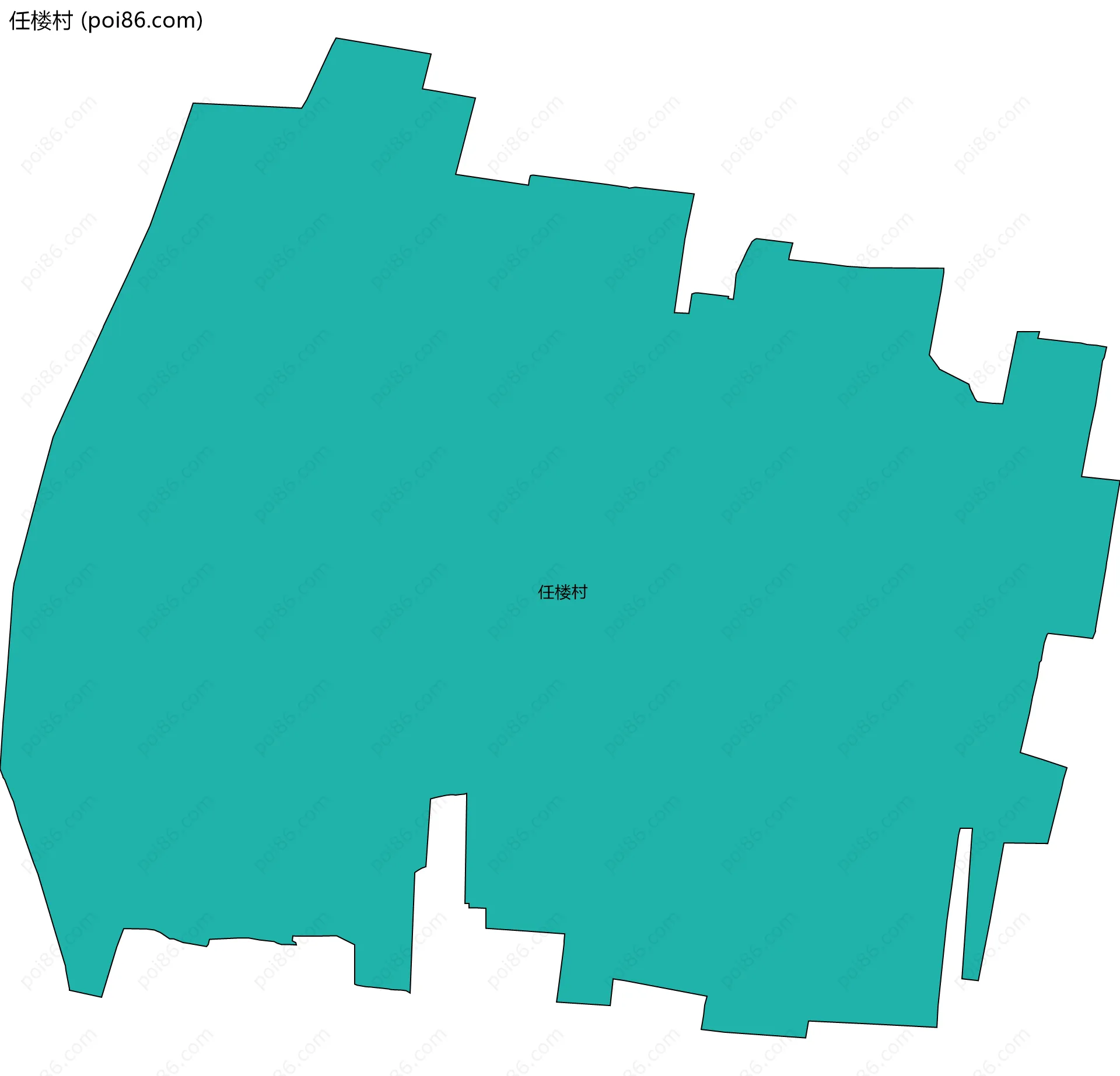 任楼村边界地图
