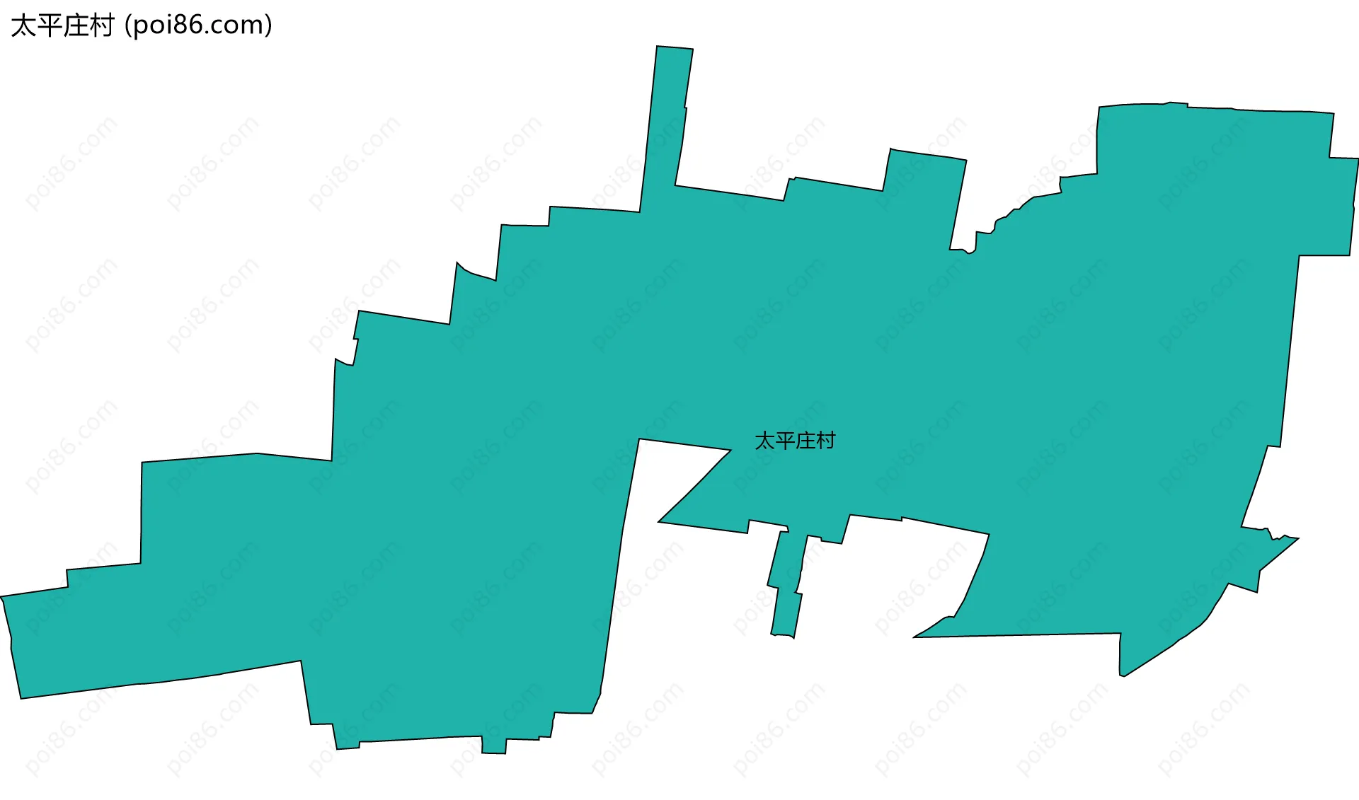 太平庄村边界地图