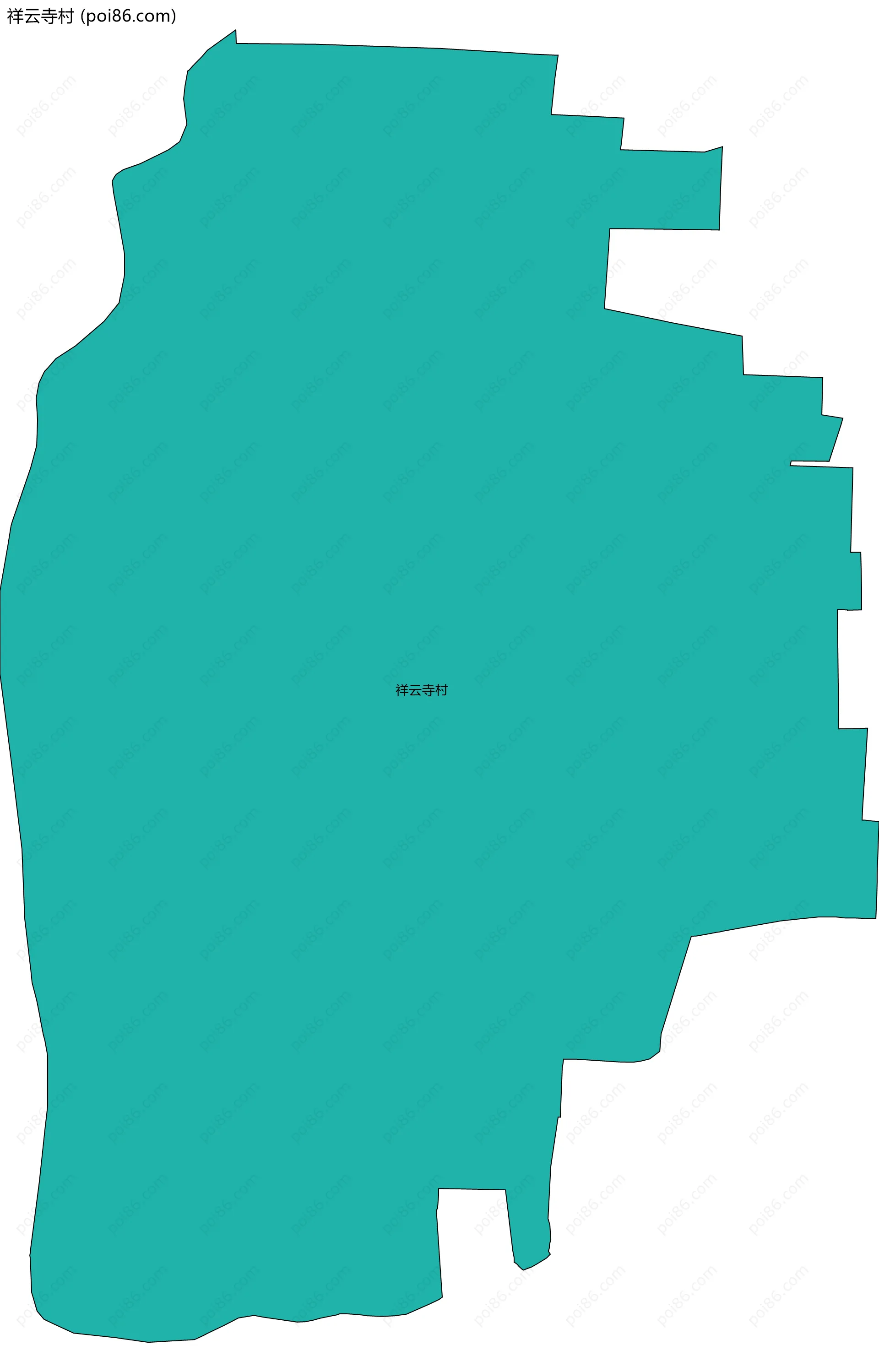 祥云寺村边界地图