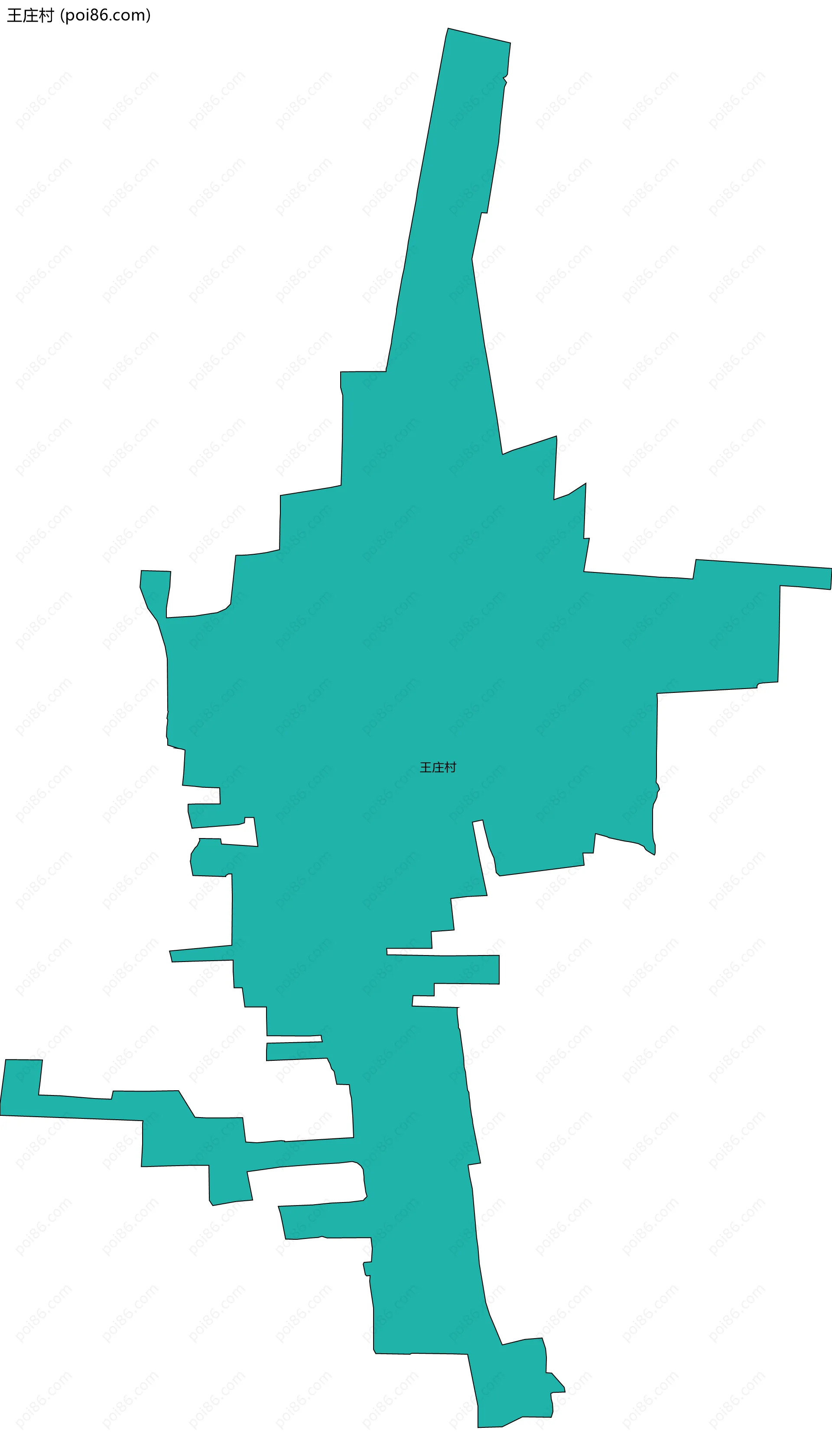王庄村边界地图