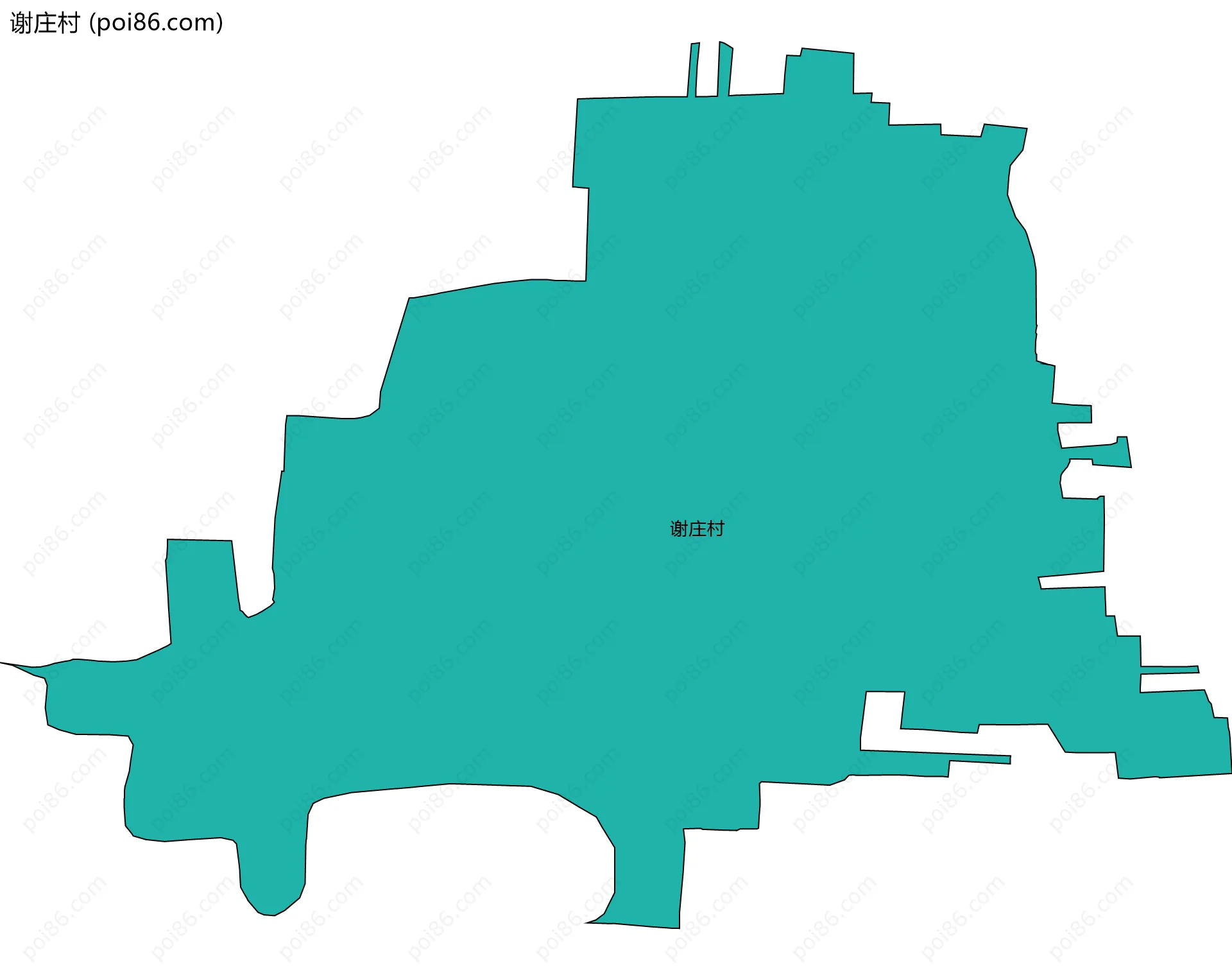 谢庄村边界地图
