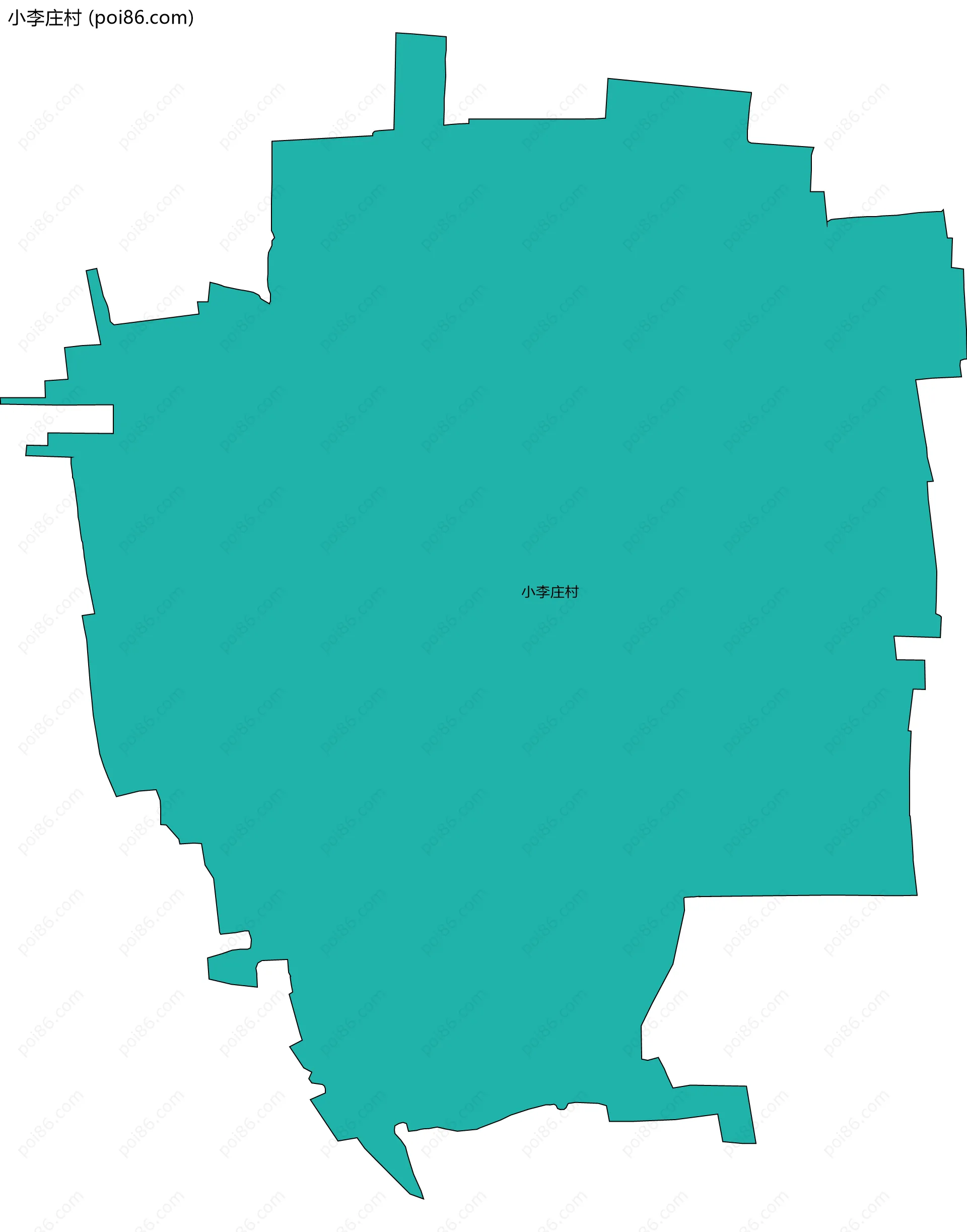 小李庄村边界地图