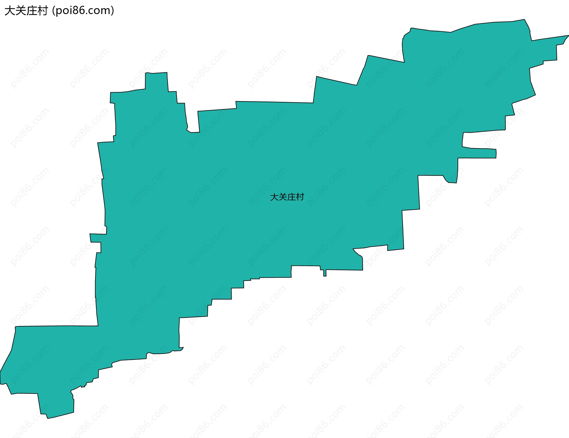 大关庄村边界地图