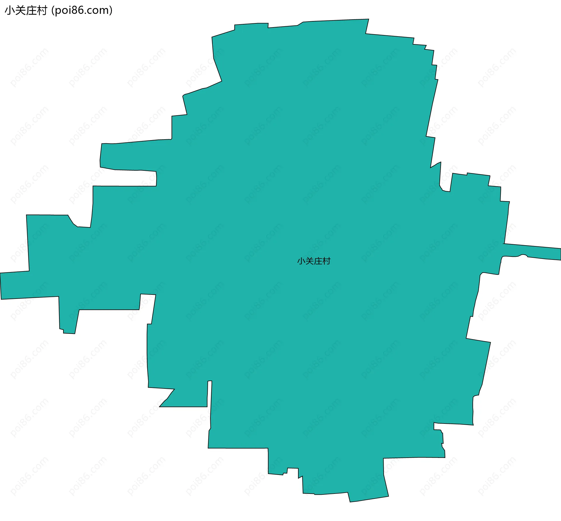 小关庄村边界地图