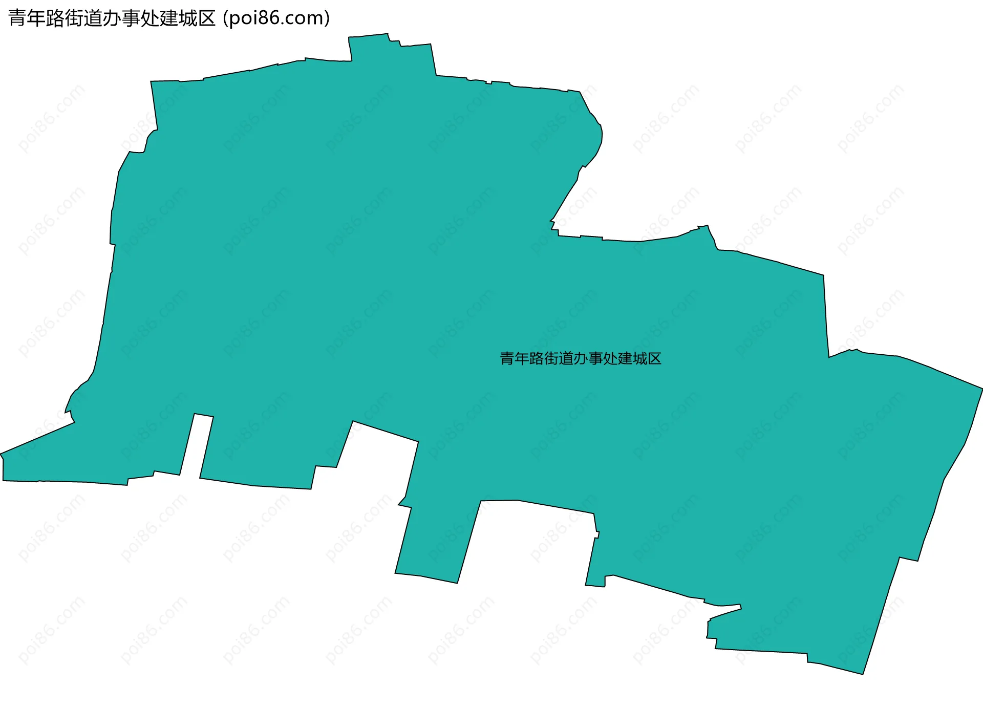 青年路街道办事处建城区边界地图