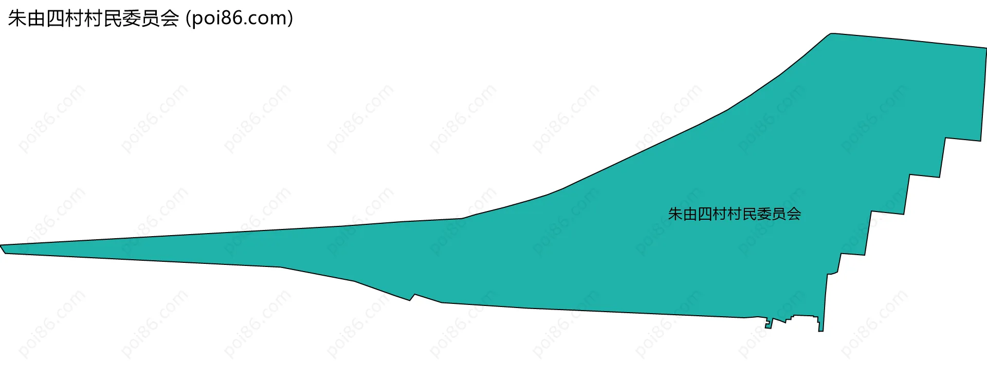 朱由四村村民委员会边界地图