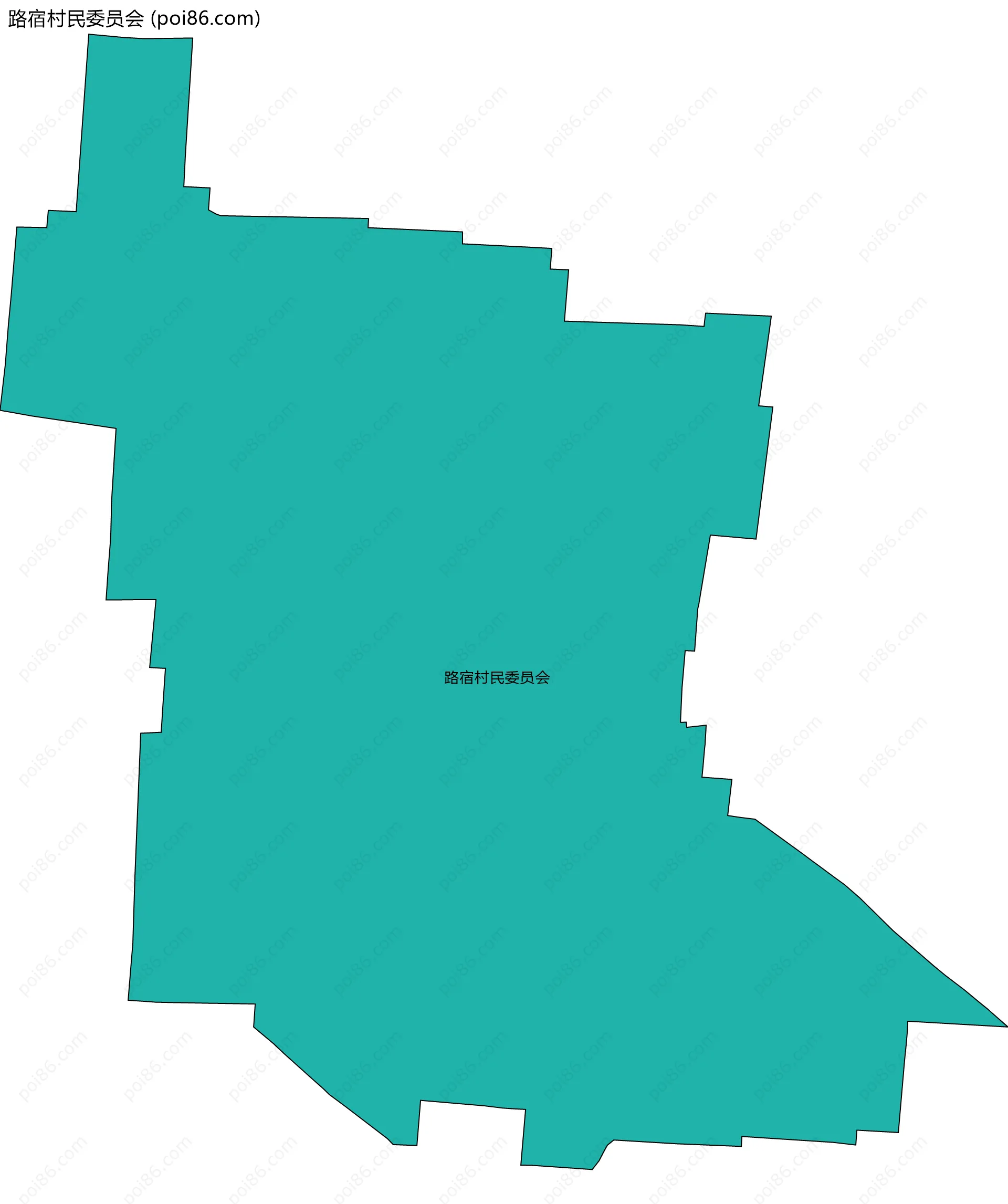 路宿村民委员会边界地图