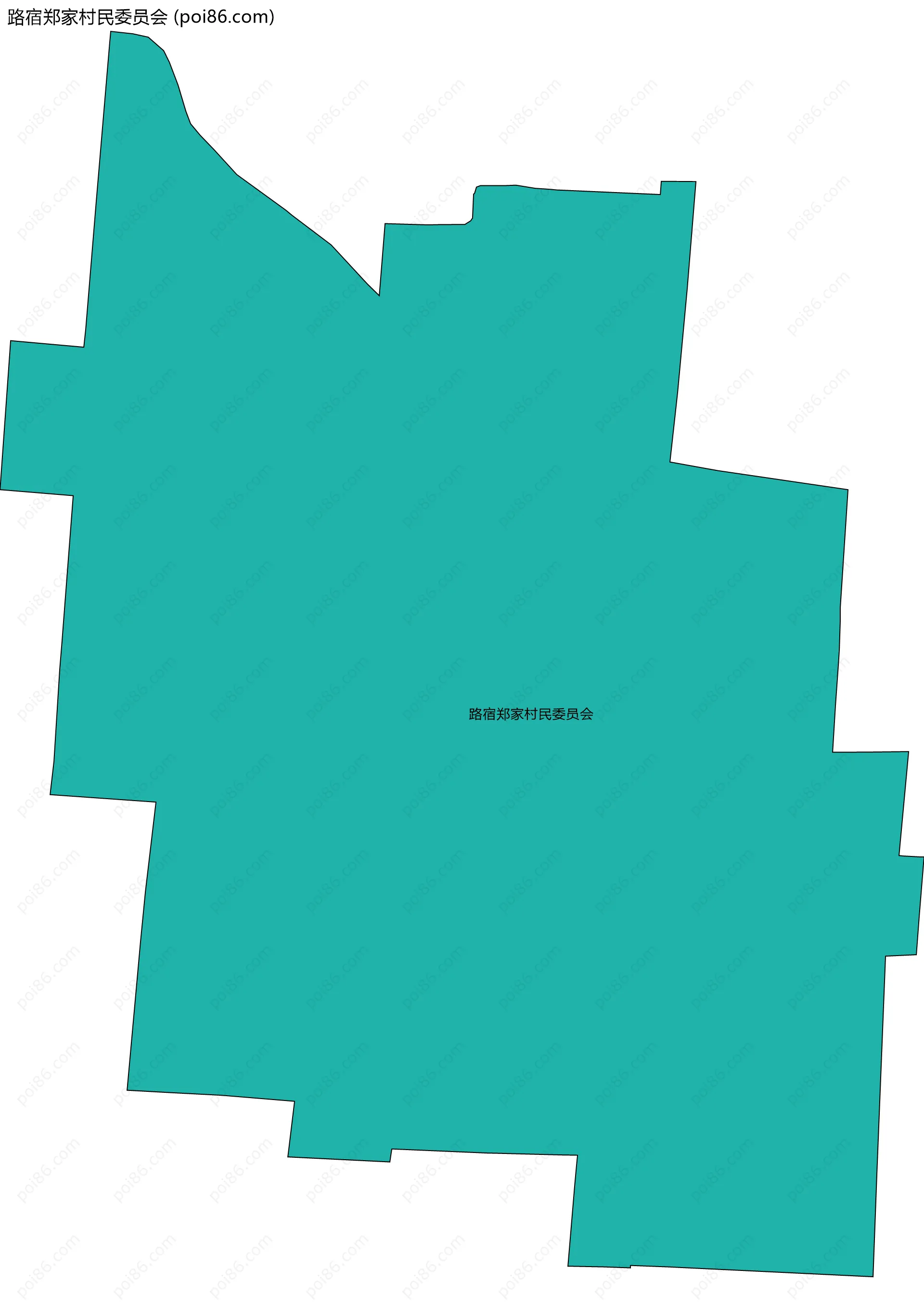 路宿郑家村民委员会边界地图