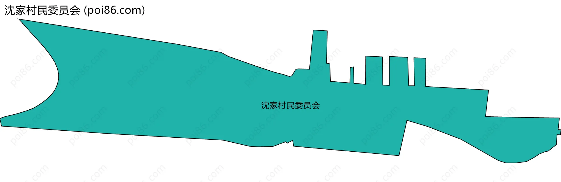 沈家村民委员会边界地图