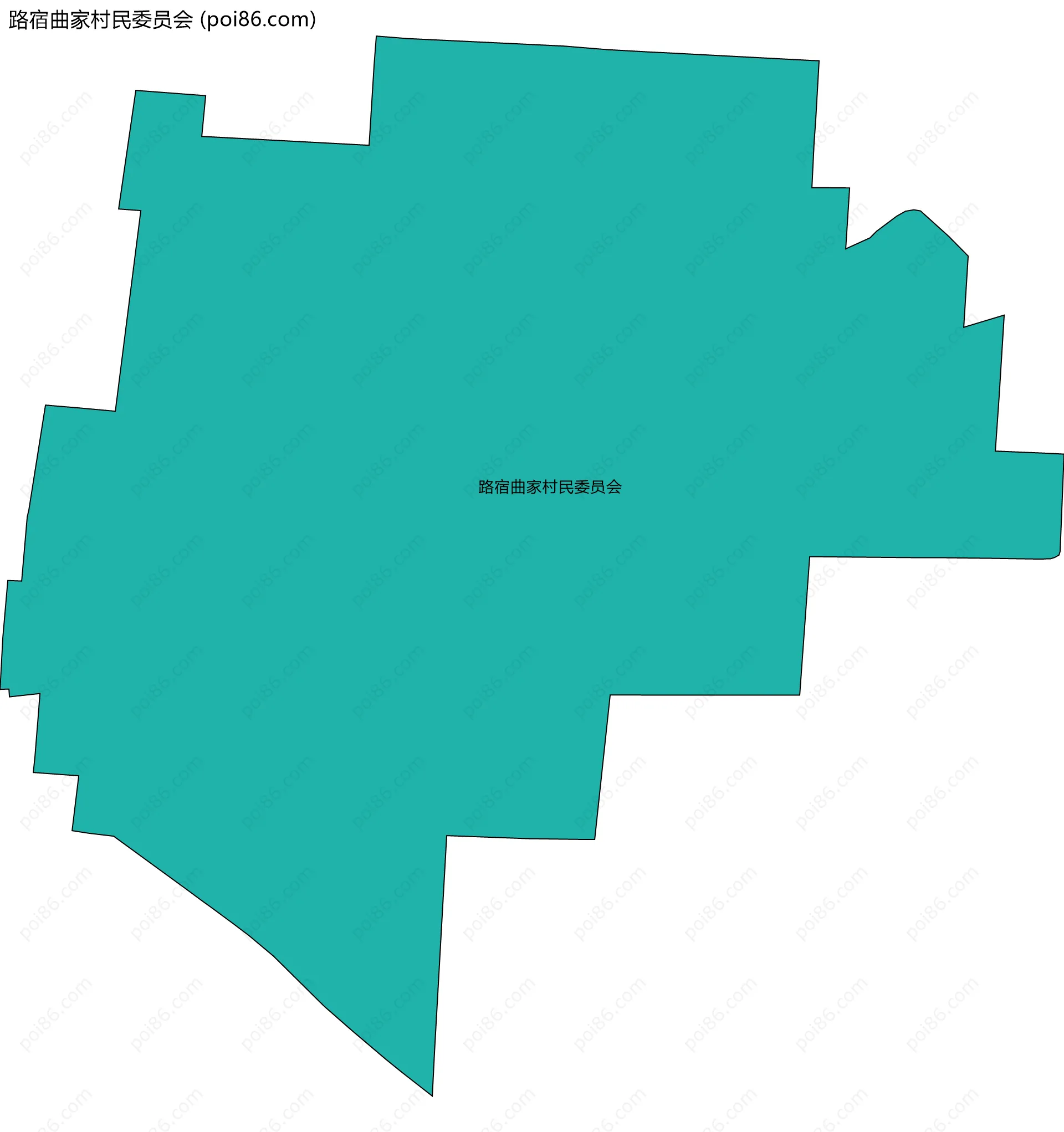 路宿曲家村民委员会边界地图