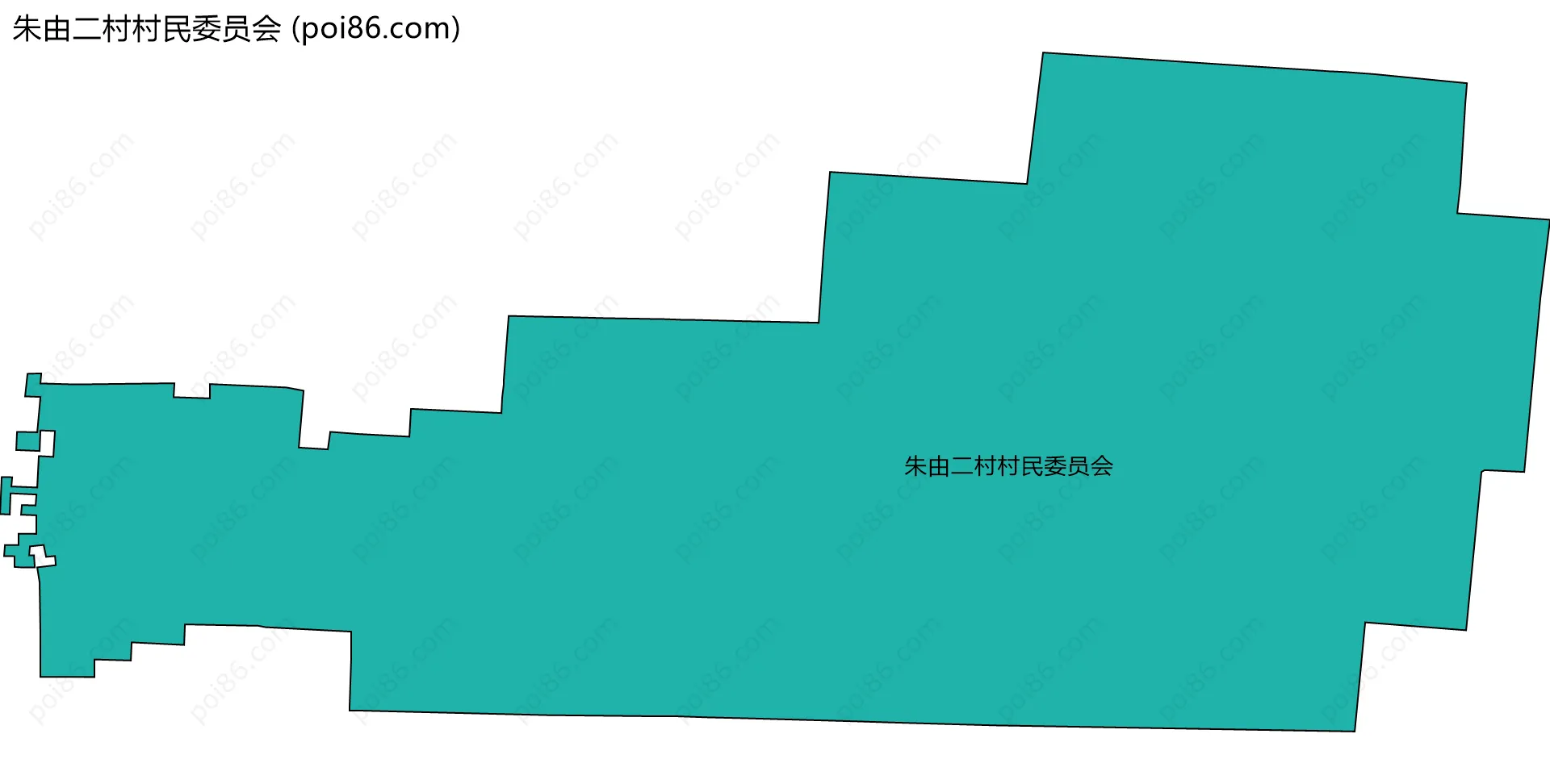 朱由二村村民委员会边界地图