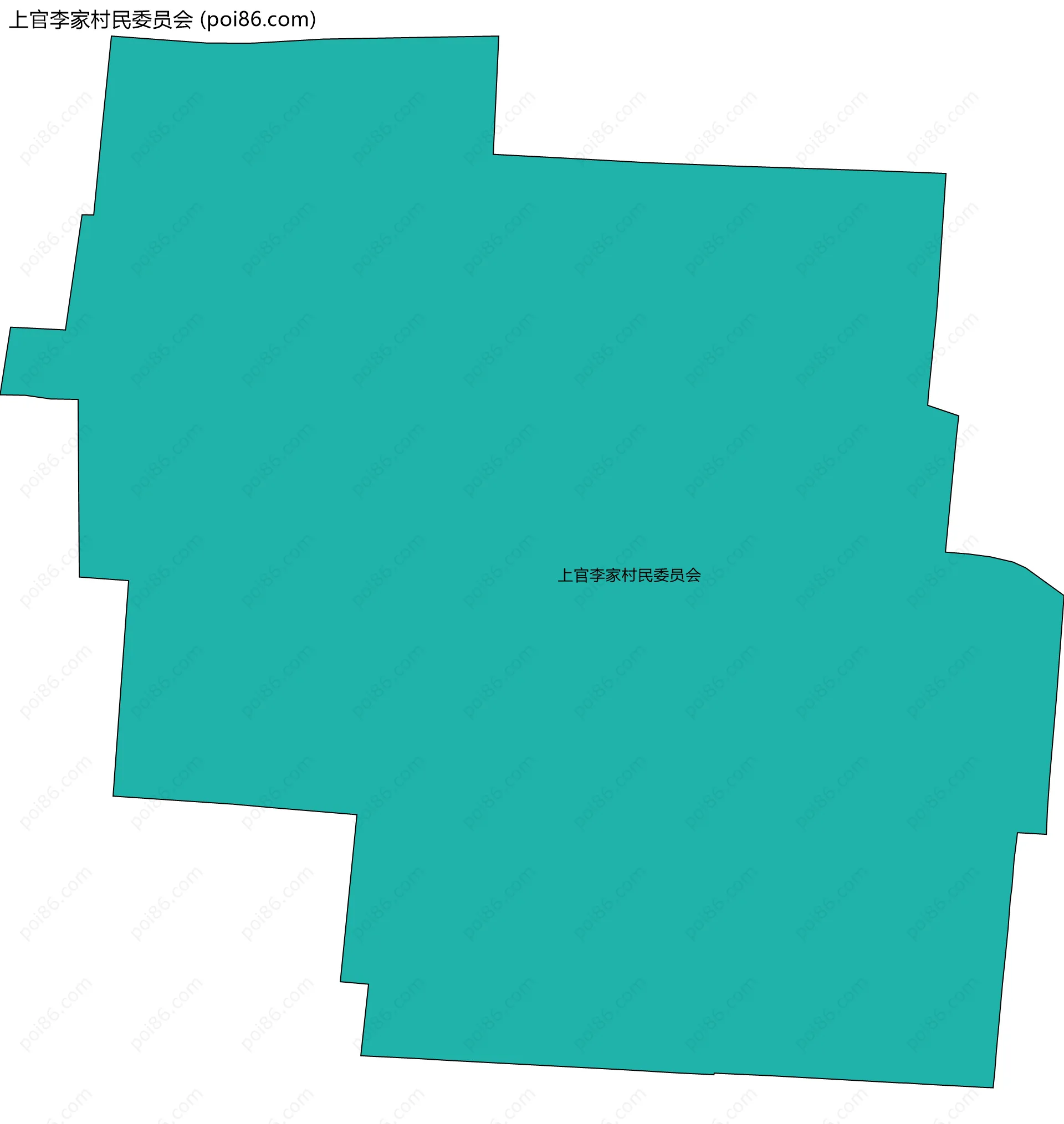 上官李家村民委员会边界地图